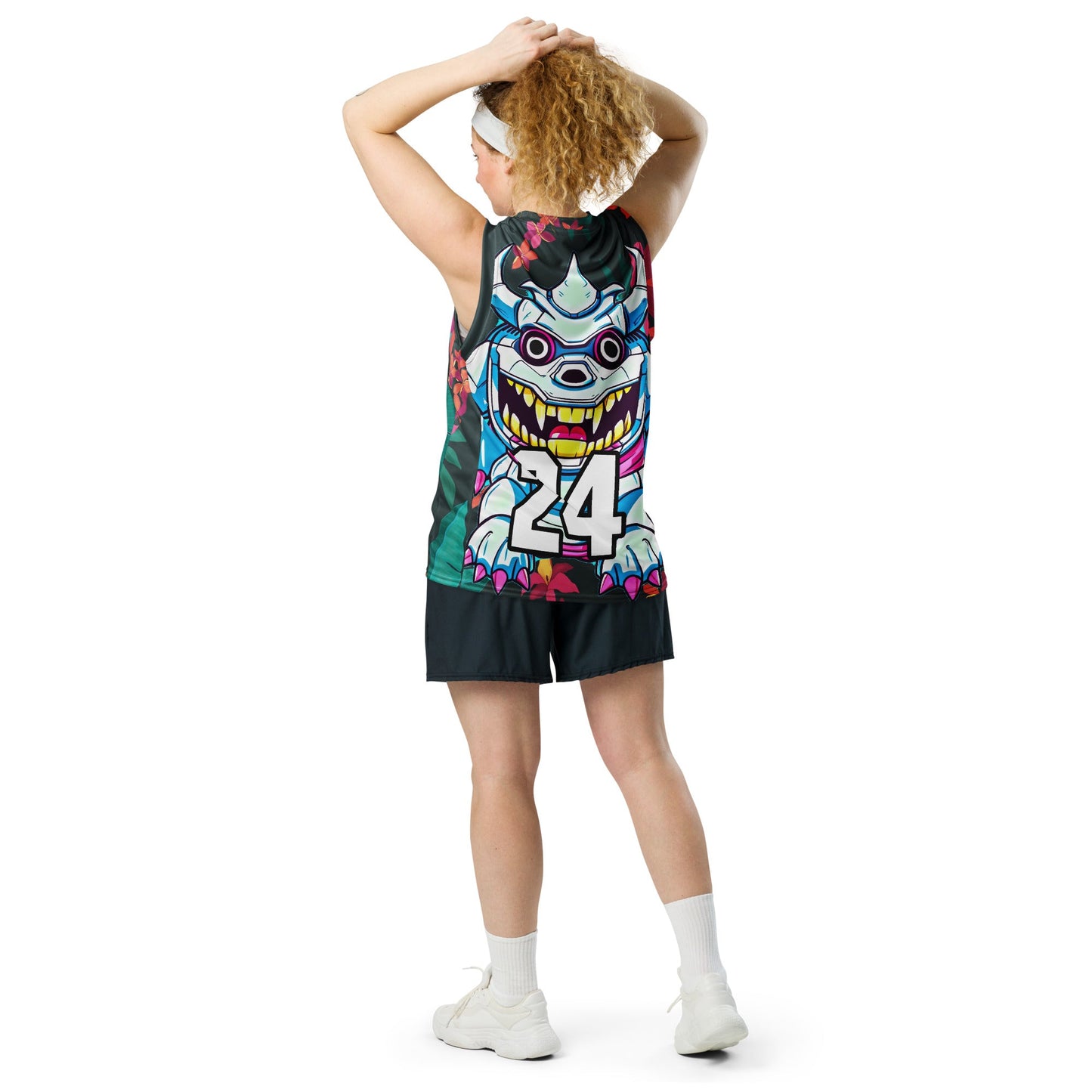 Kind Claw - Recycled unisex basketball jersey - Midnight Jungle Colorway - BBairt