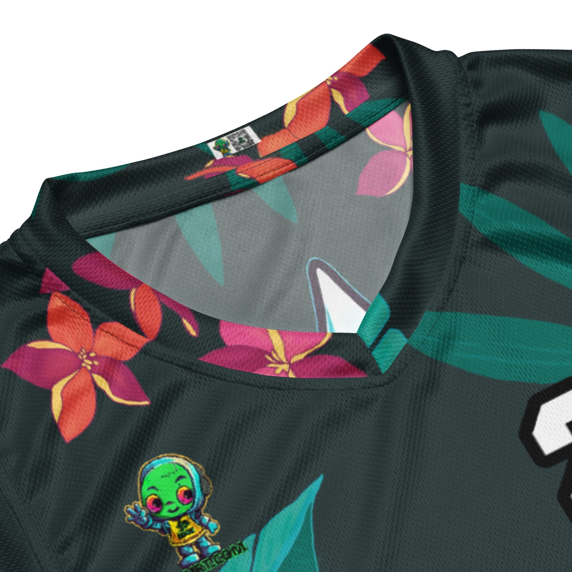 Kind Claw - Recycled unisex basketball jersey - Midnight Jungle Colorway - BBairt