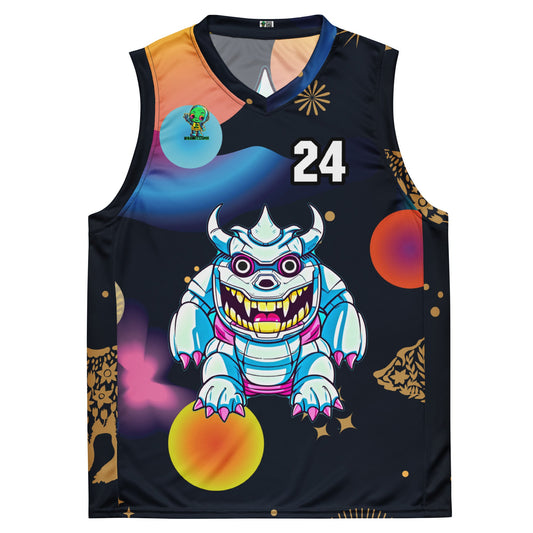 Kind Claw - Recycled unisex basketball jersey - Nebula Night Colorway - BBairt