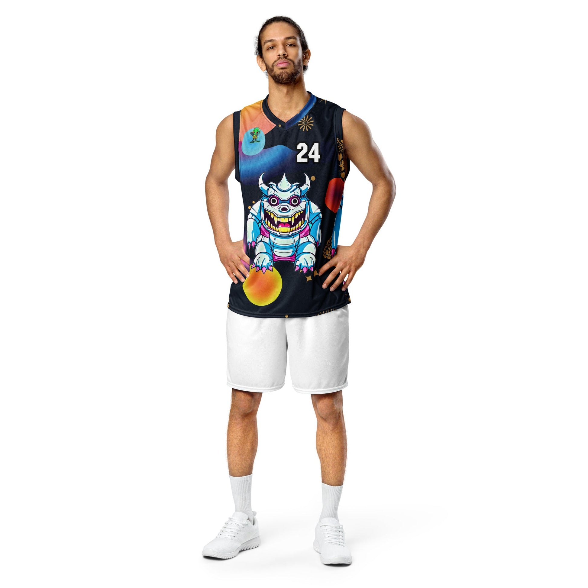 Kind Claw - Recycled unisex basketball jersey - Nebula Night Colorway - BBairt
