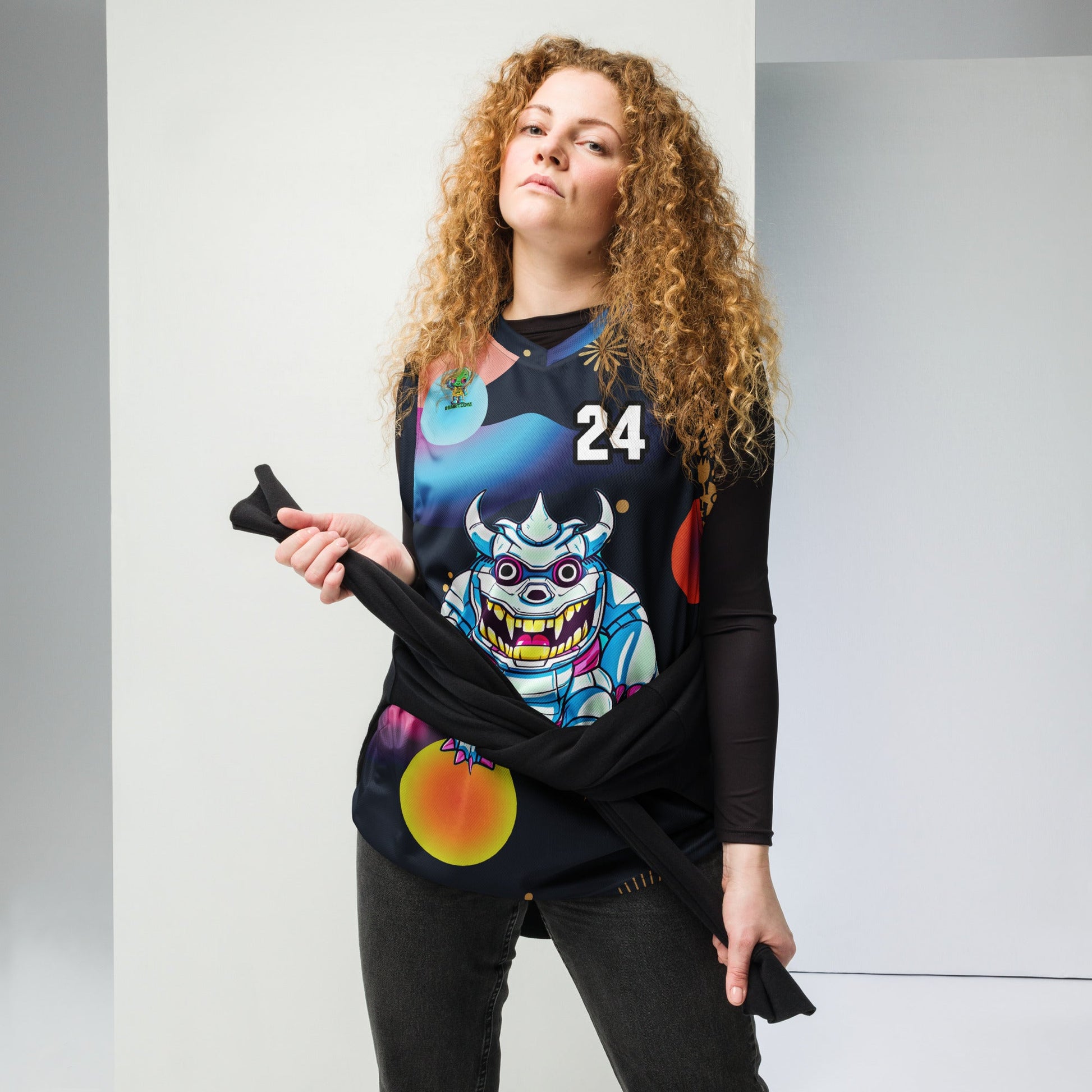 Kind Claw - Recycled unisex basketball jersey - Nebula Night Colorway - BBairt