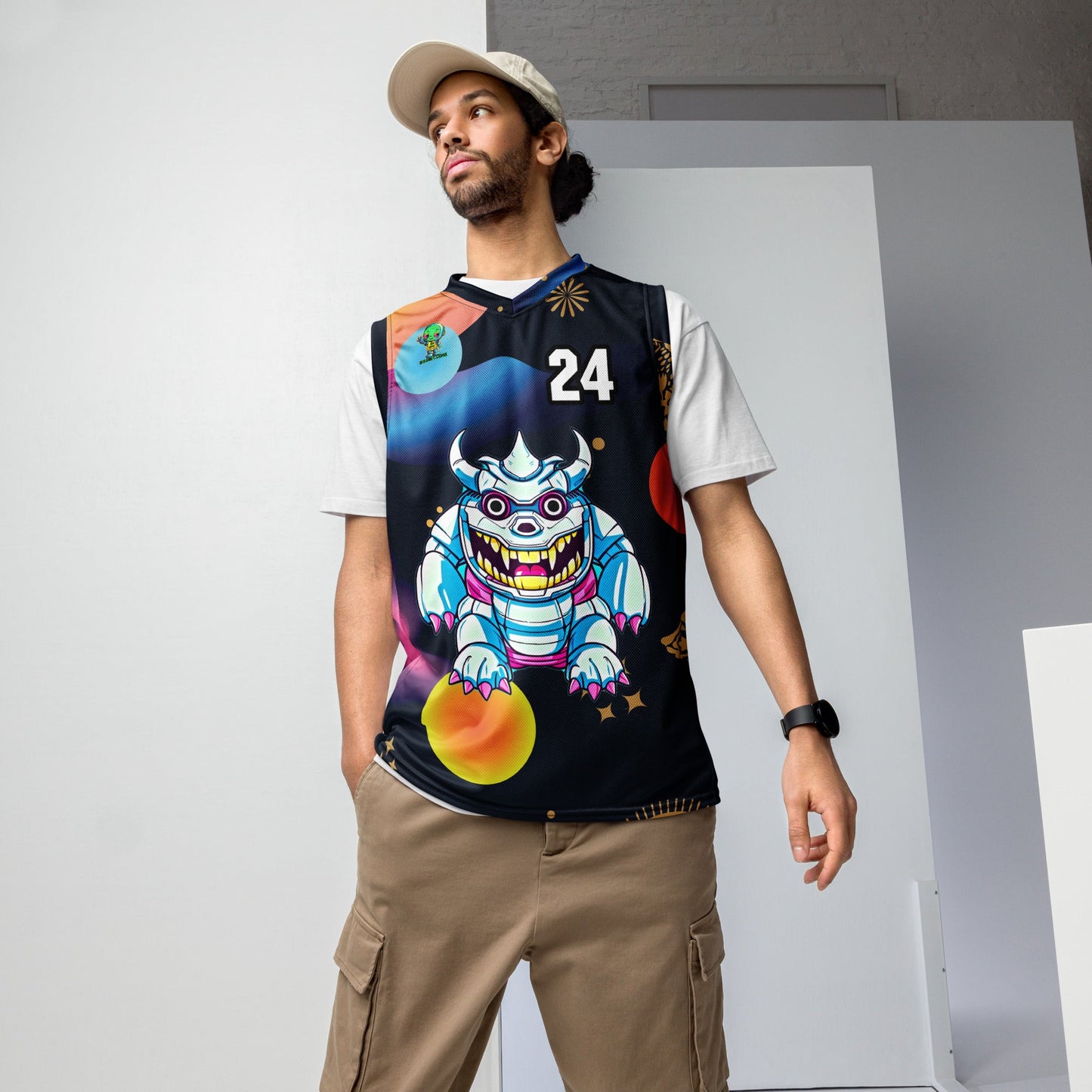 Kind Claw - Recycled unisex basketball jersey - Nebula Night Colorway - BBairt