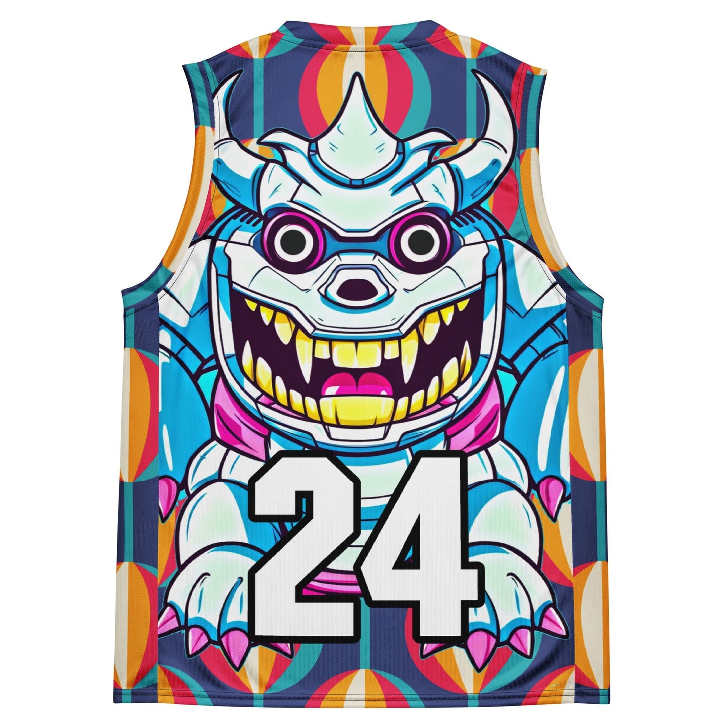 Kind Claw - Recycled unisex basketball jersey - Retro Carnival Colorway - BBairt