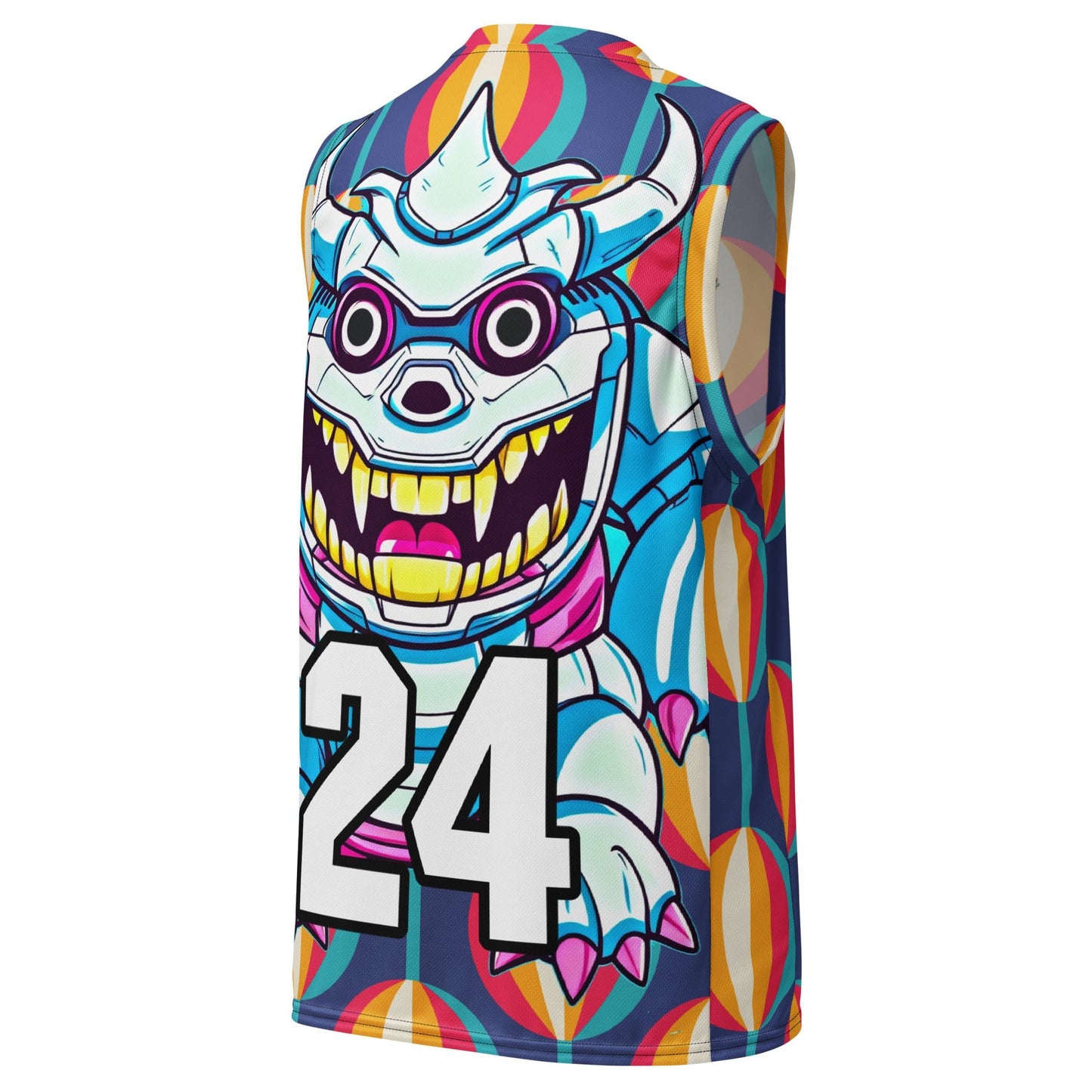 Kind Claw - Recycled unisex basketball jersey - Retro Carnival Colorway - BBairt