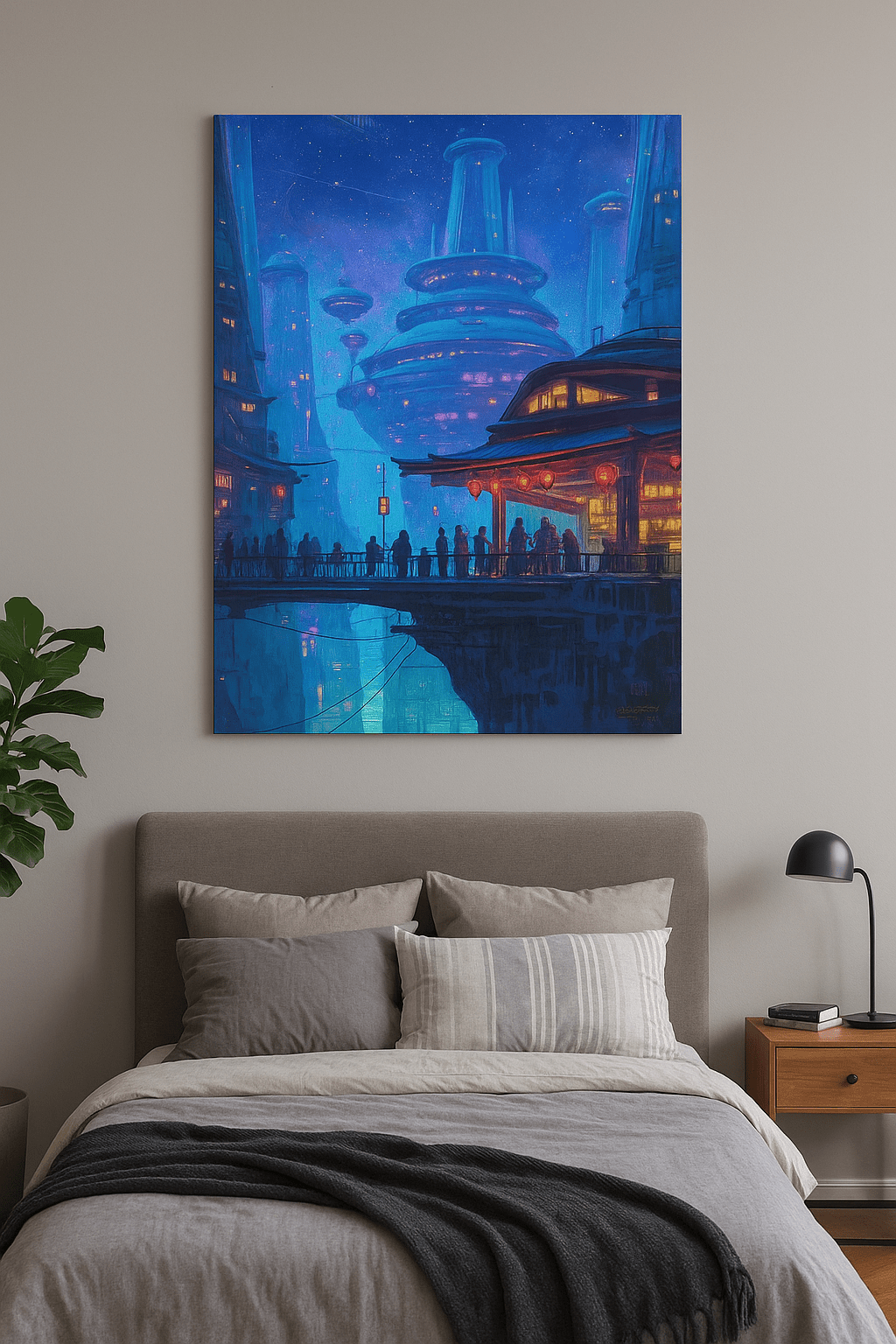 Lanterns Over Neo - Kyoto – Photo Paper Poster - BBairt