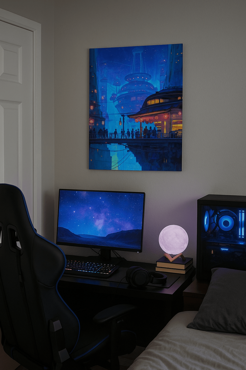 Lanterns Over Neo - Kyoto – Photo Paper Poster - BBairt