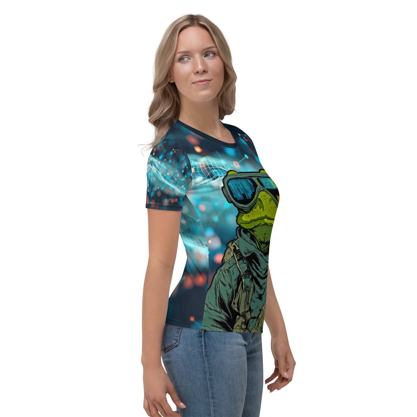 Lily Pad Recon - Women's All - Over Print Crew Neck Tee - BBairt