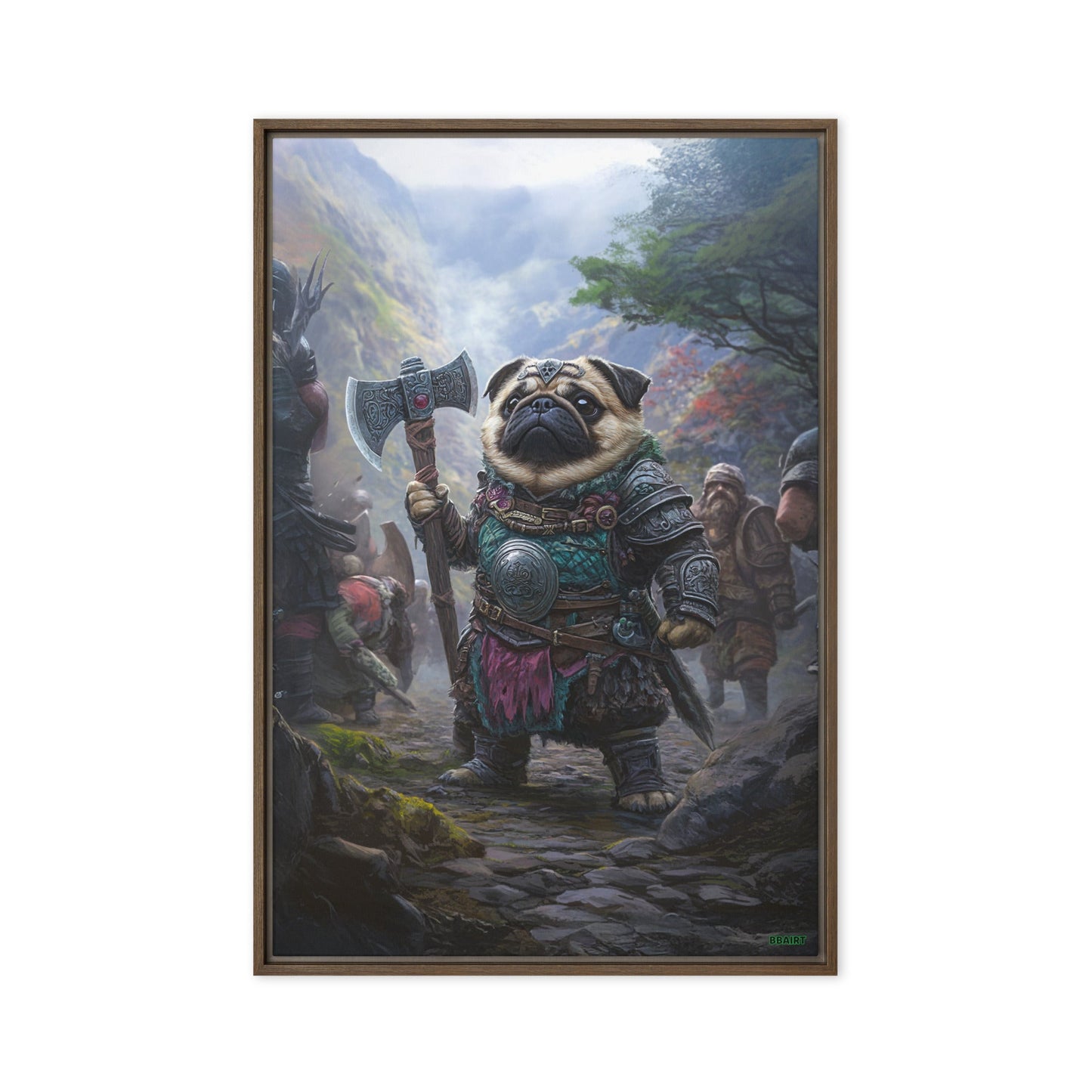 Lucy the Fearless – Mountain Vanguard Edition - Framed Canvas Print - BBairt