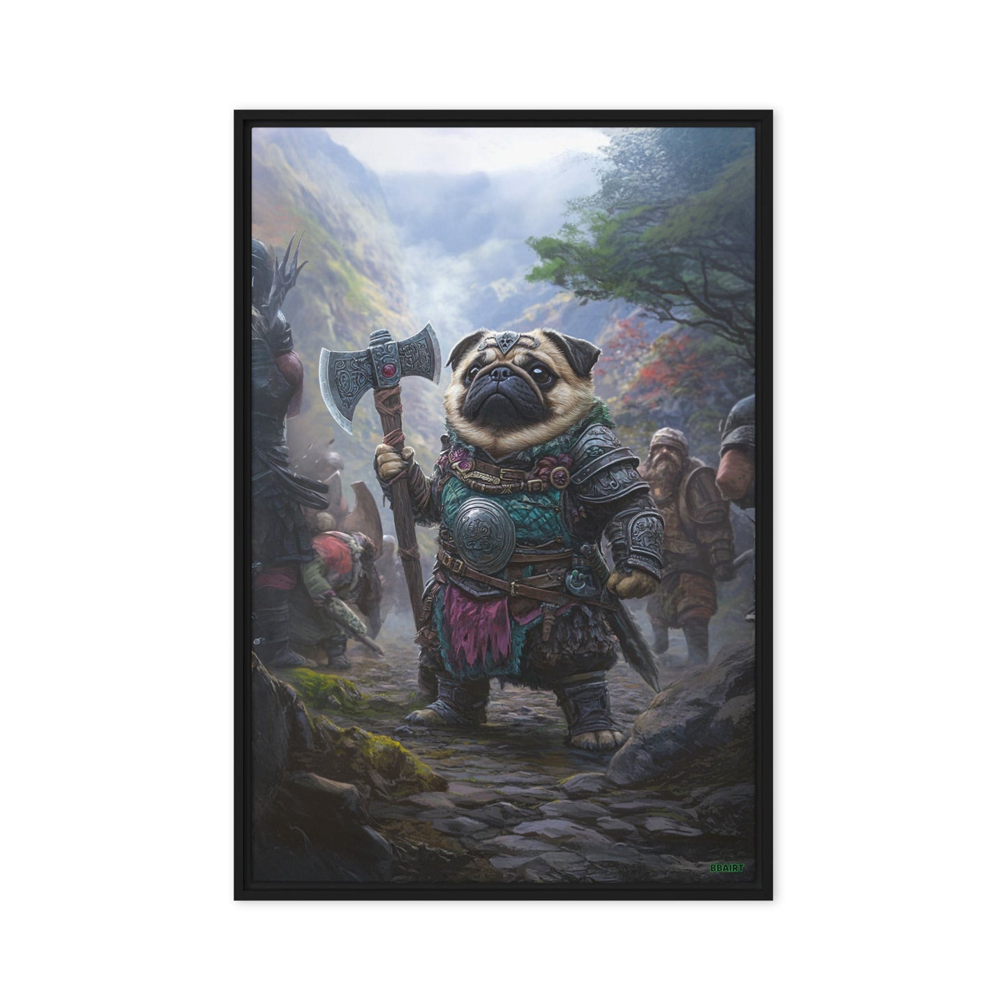 Lucy the Fearless – Mountain Vanguard Edition - Framed Canvas Print - BBairt