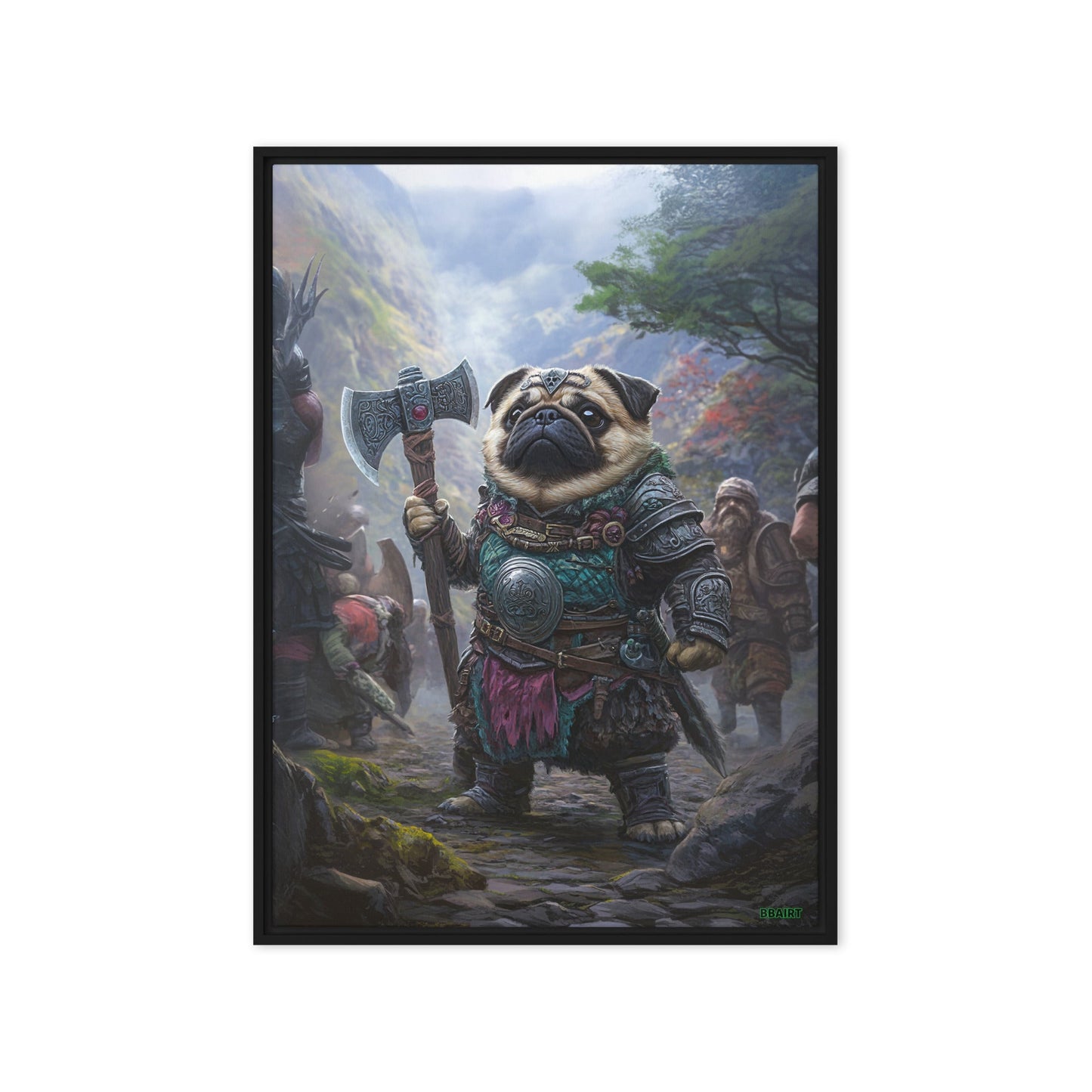 Lucy the Fearless – Mountain Vanguard Edition - Framed Canvas Print - BBairt