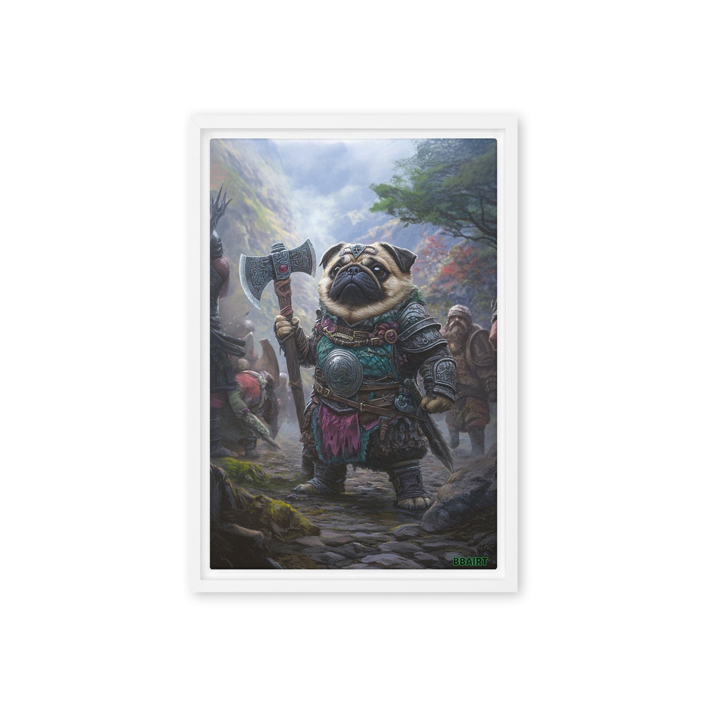 Lucy the Fearless – Mountain Vanguard Edition - Framed Canvas Print - BBairt