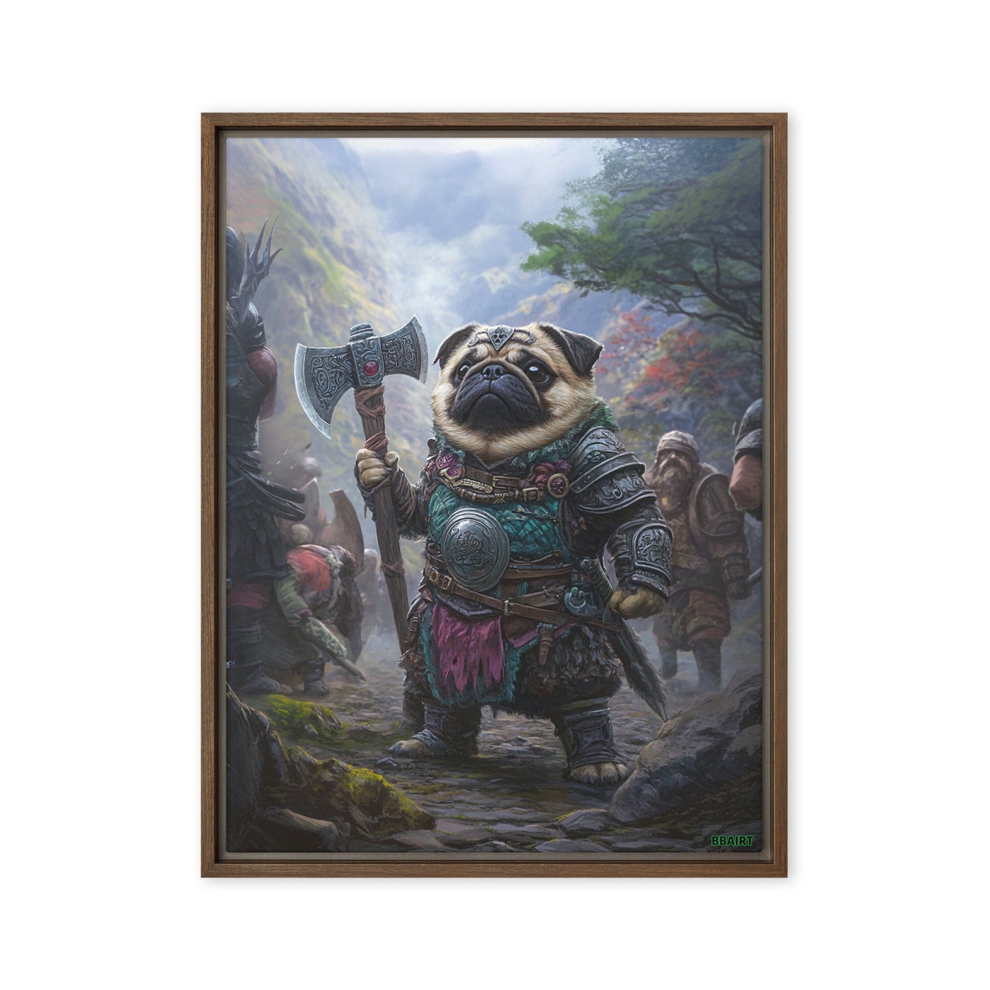 Lucy the Fearless – Mountain Vanguard Edition - Framed Canvas Print - BBairt