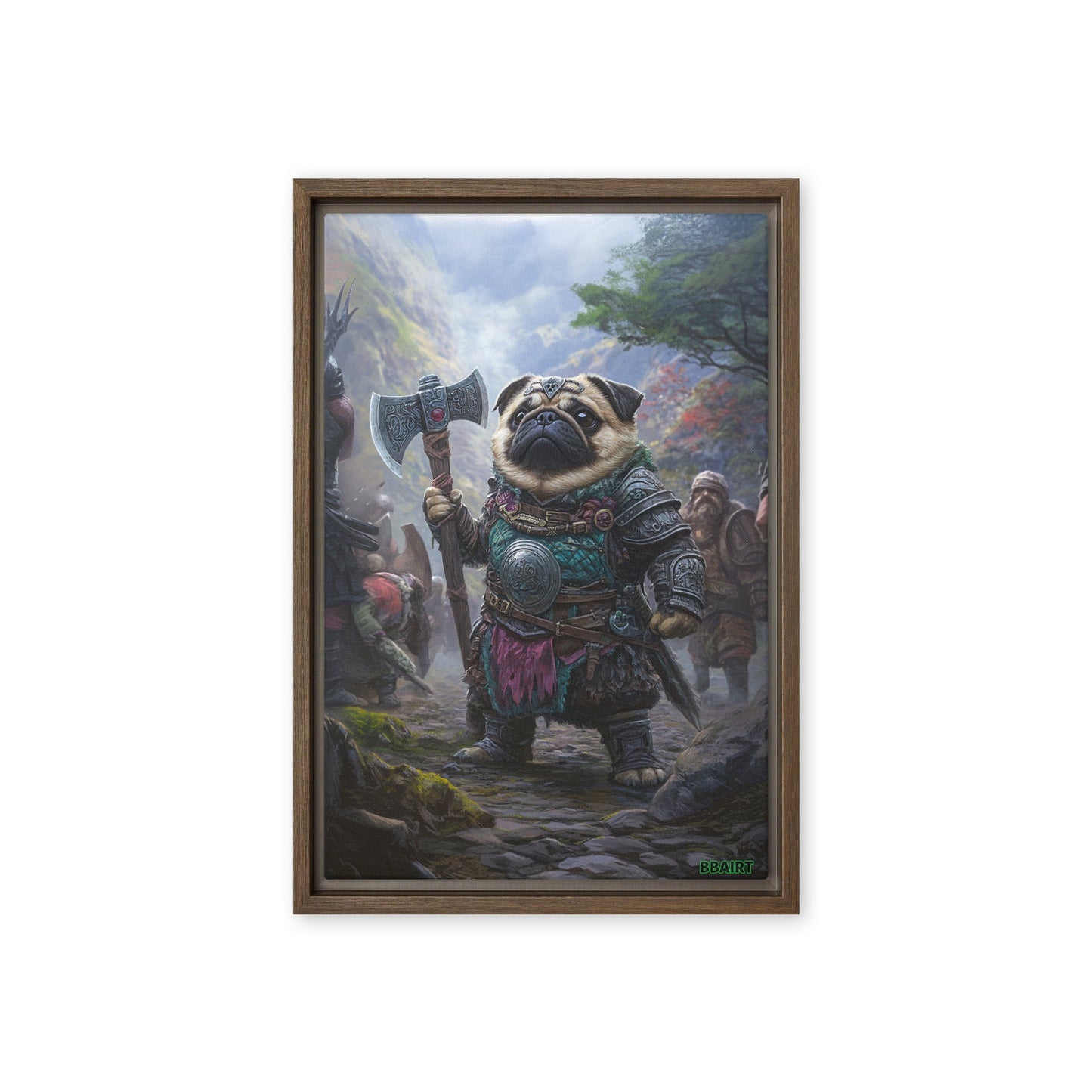 Lucy the Fearless – Mountain Vanguard Edition - Framed Canvas Print - BBairt