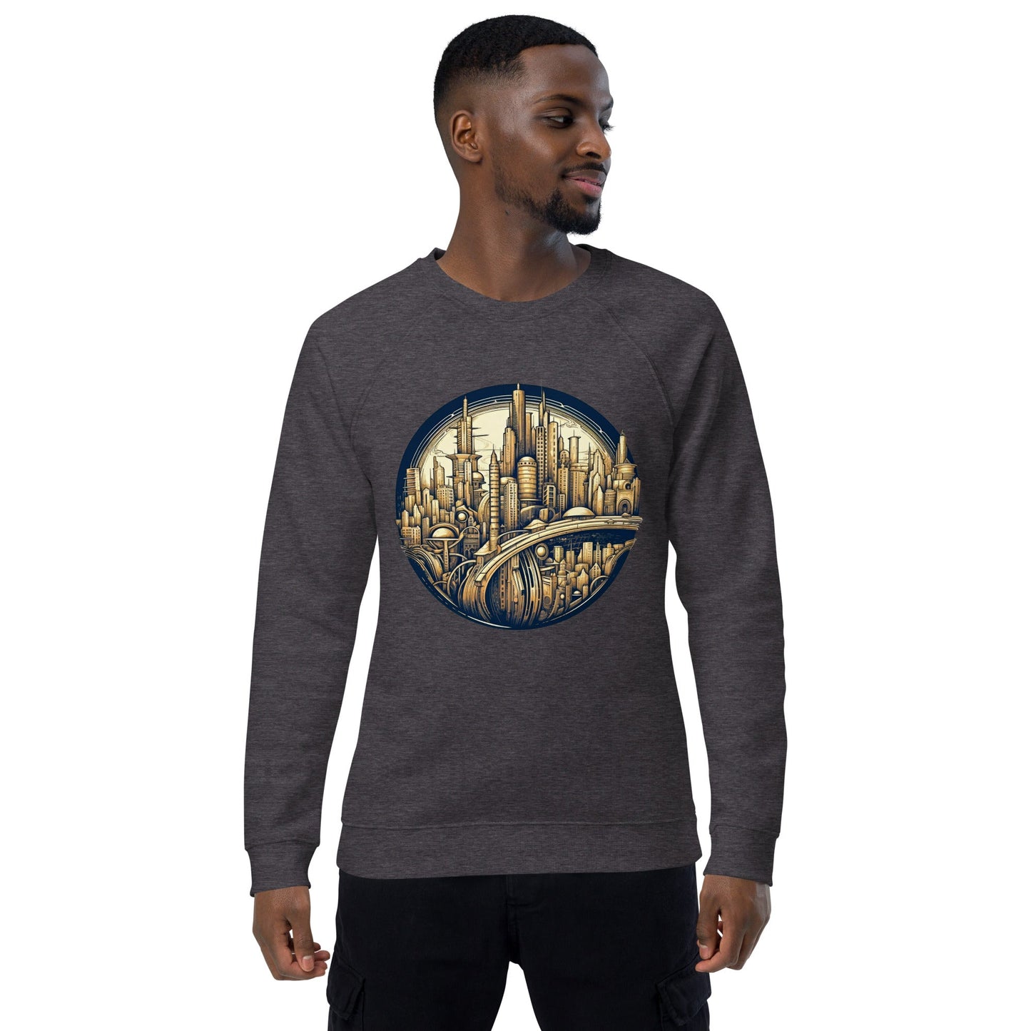 LuminaMetrix - Unisex organic raglan sweatshirt - BBairt