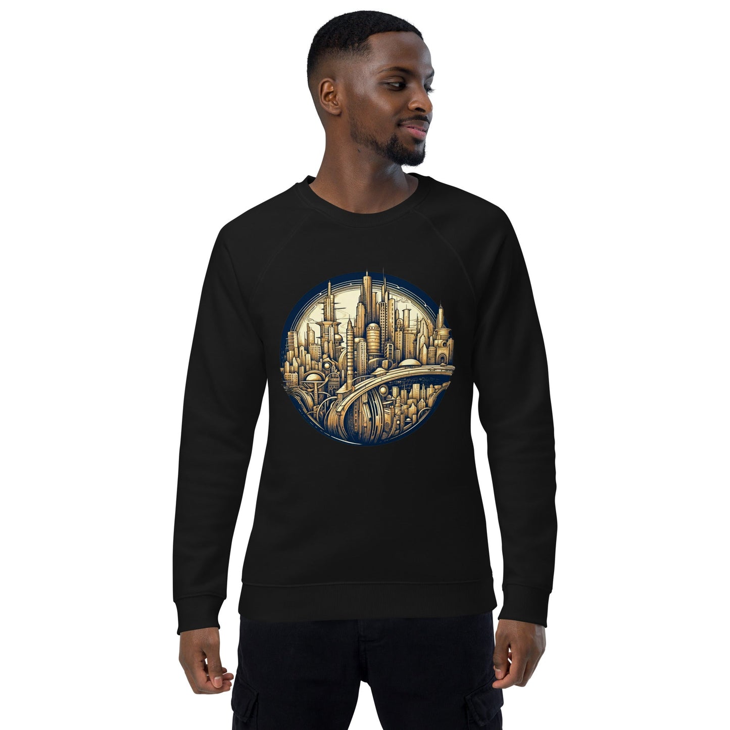 LuminaMetrix - Unisex organic raglan sweatshirt - BBairt