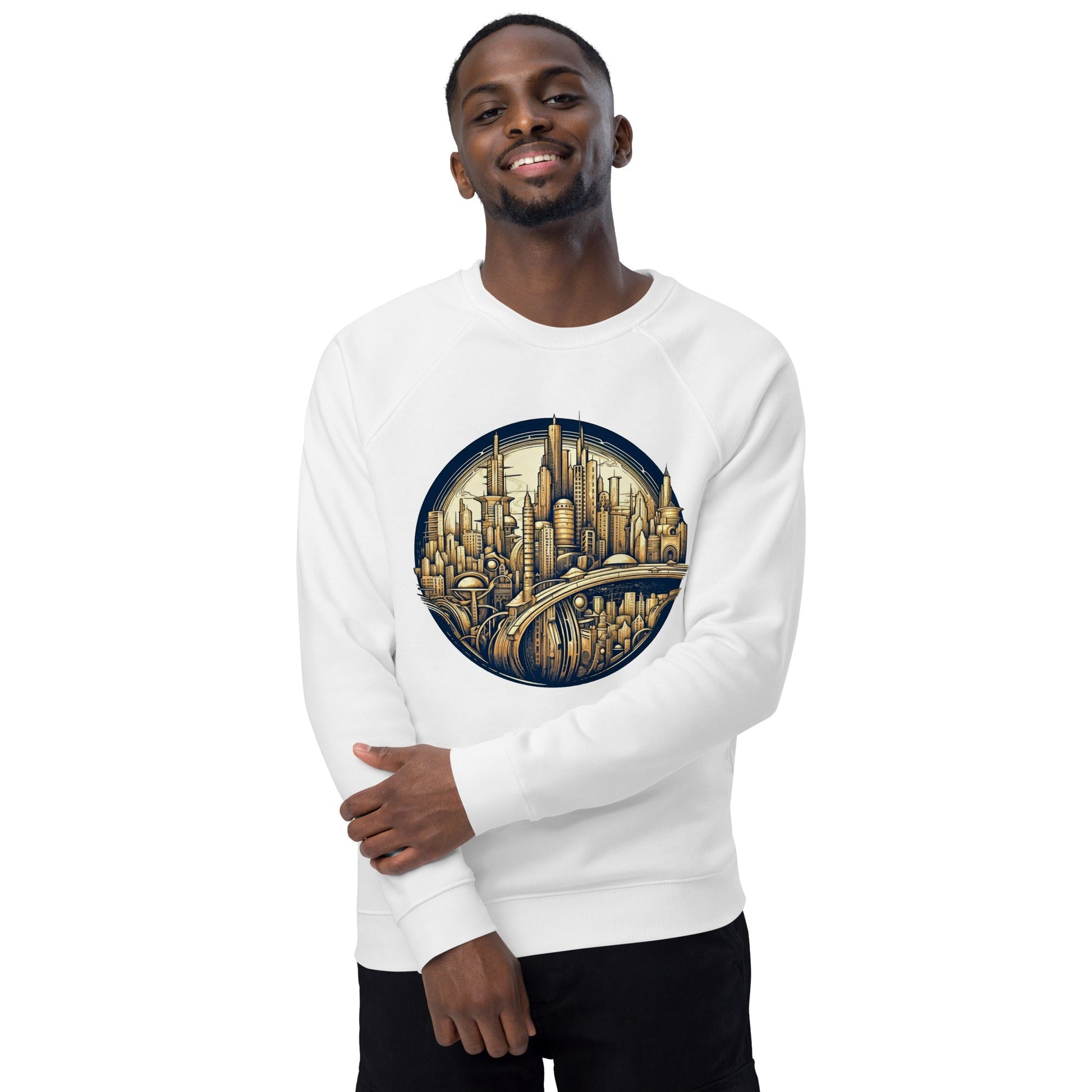 LuminaMetrix - Unisex organic raglan sweatshirt - BBairt