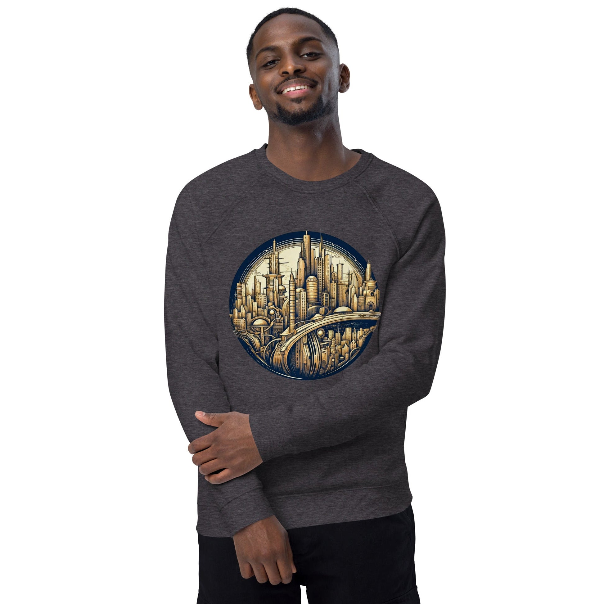 LuminaMetrix - Unisex organic raglan sweatshirt - BBairt