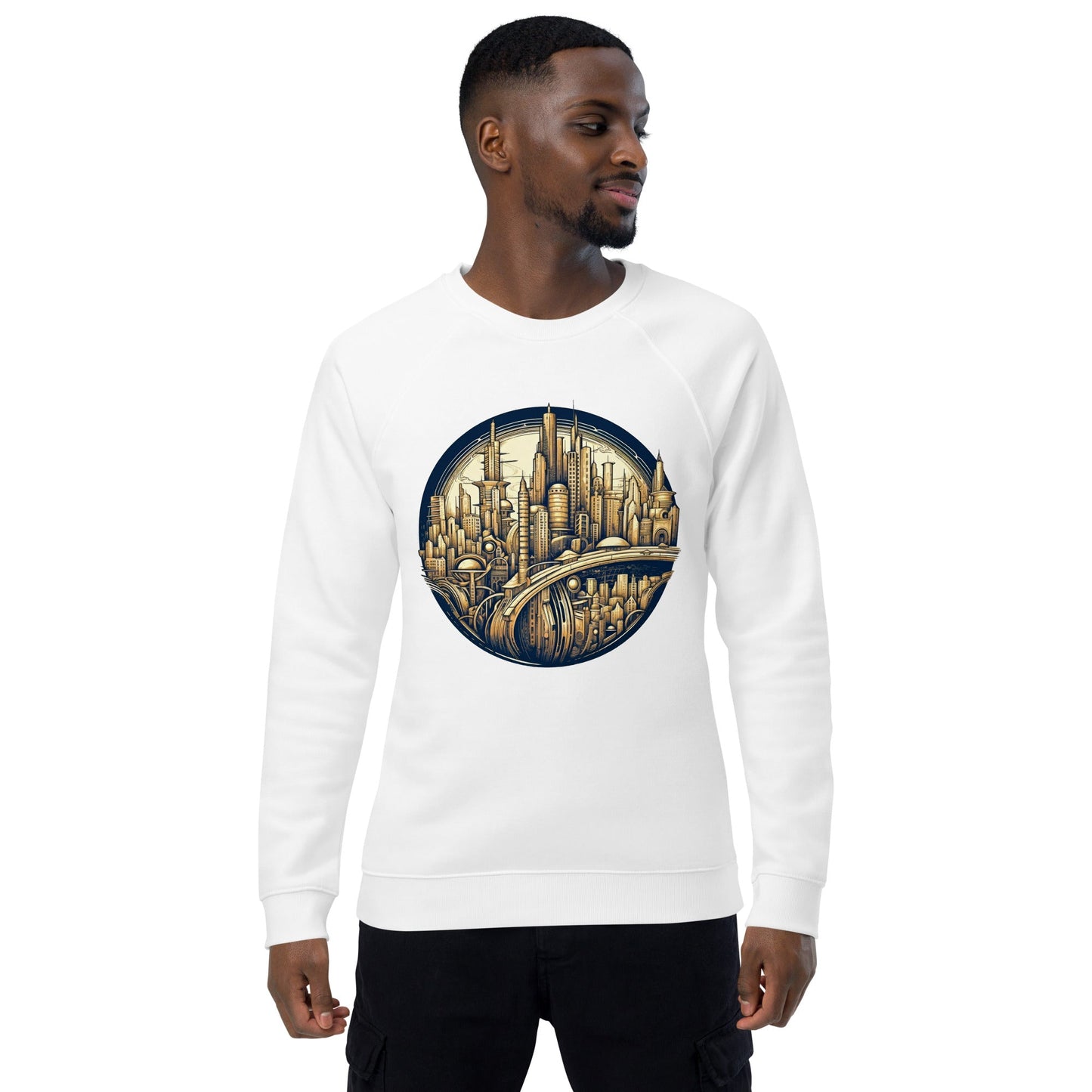 LuminaMetrix - Unisex organic raglan sweatshirt - BBairt