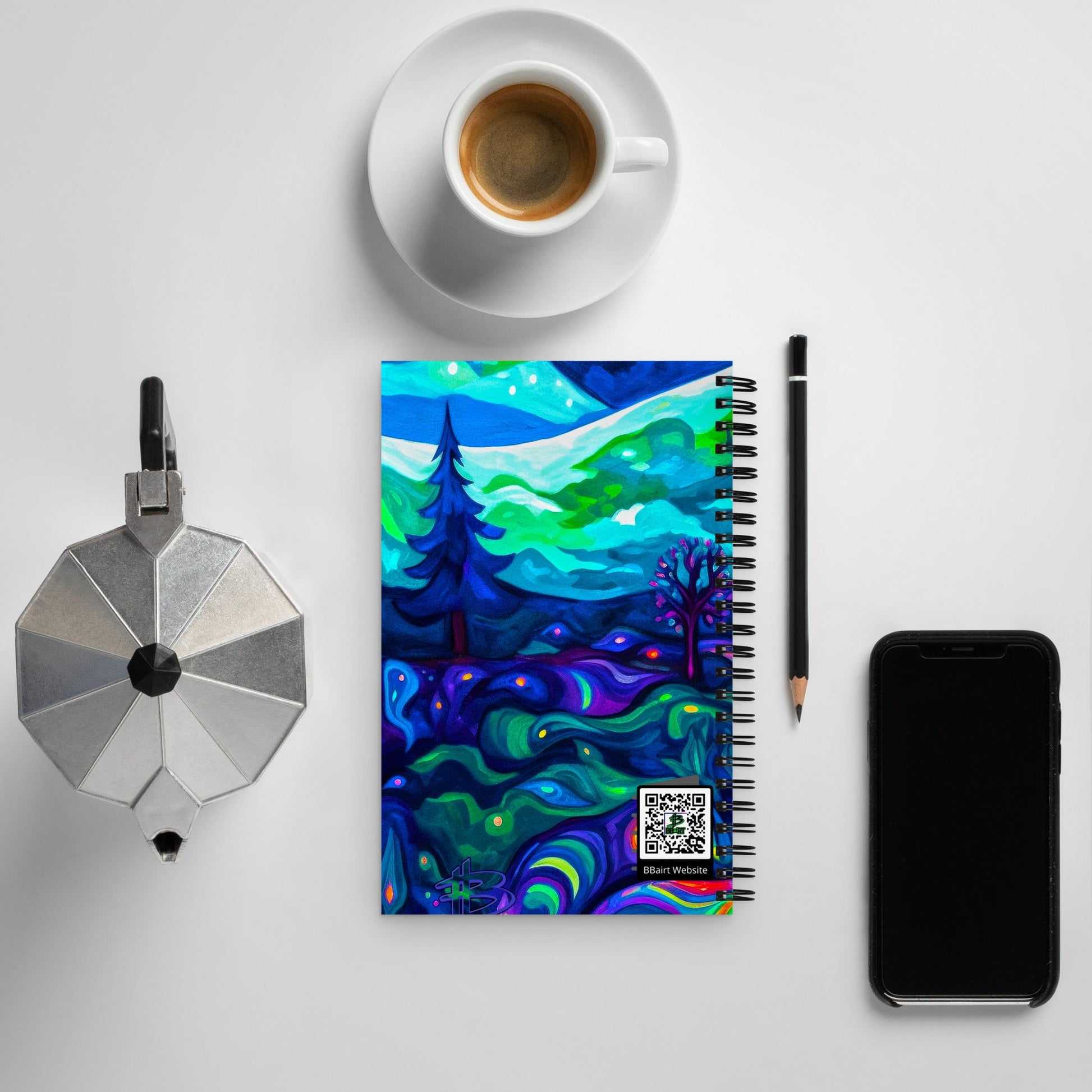 Luminous Convergence - Spiral notebook - BBairt