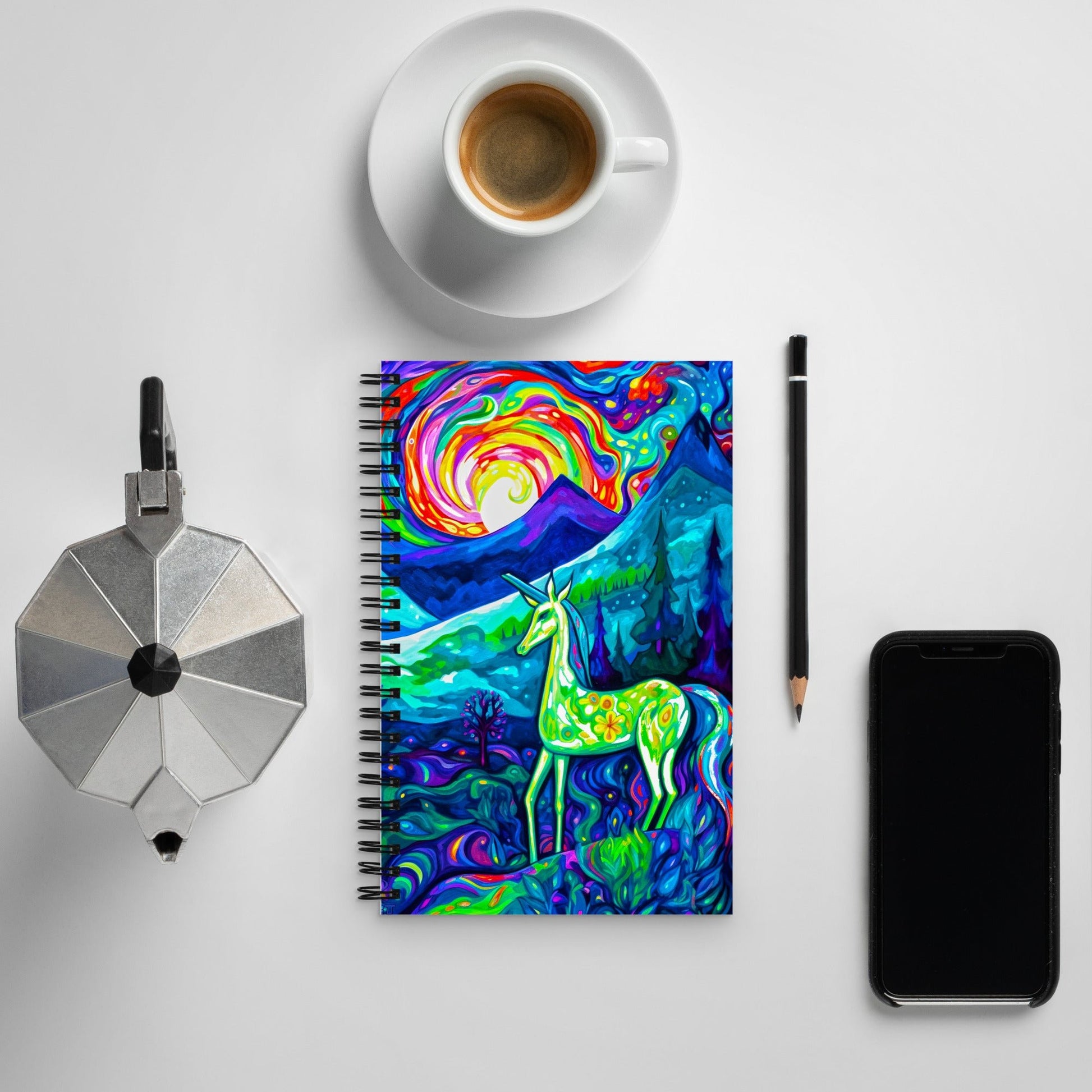 Luminous Convergence - Spiral notebook - BBairt