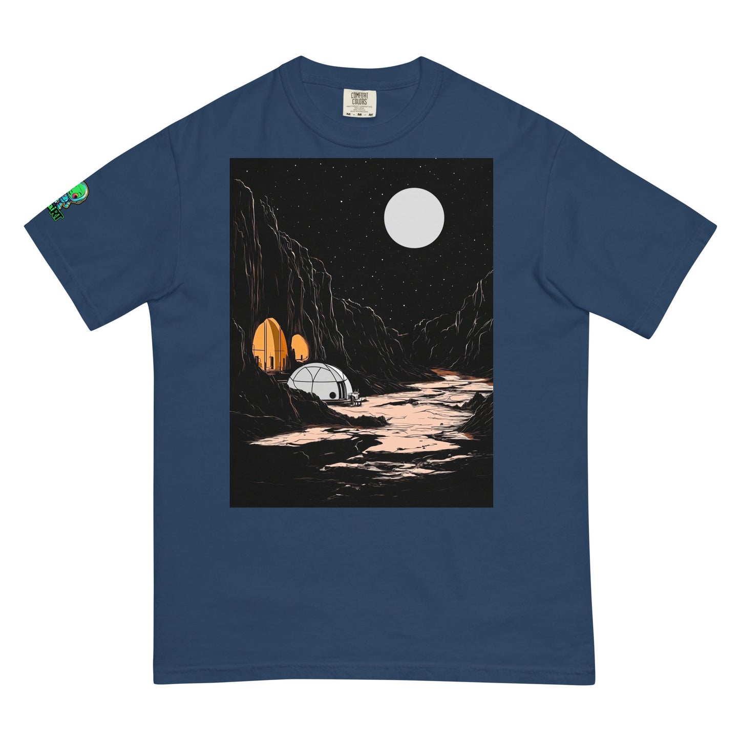 Lunar Outpost - Unisex garment - dyed heavyweight t-shirt - BBairt