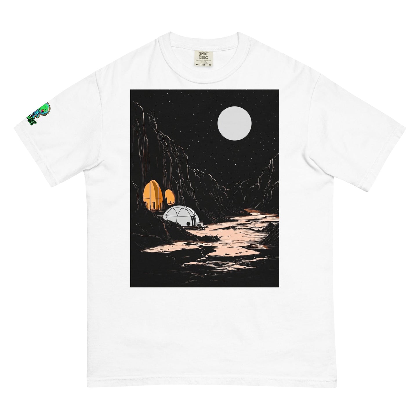 Lunar Outpost - Unisex garment - dyed heavyweight t-shirt - BBairt