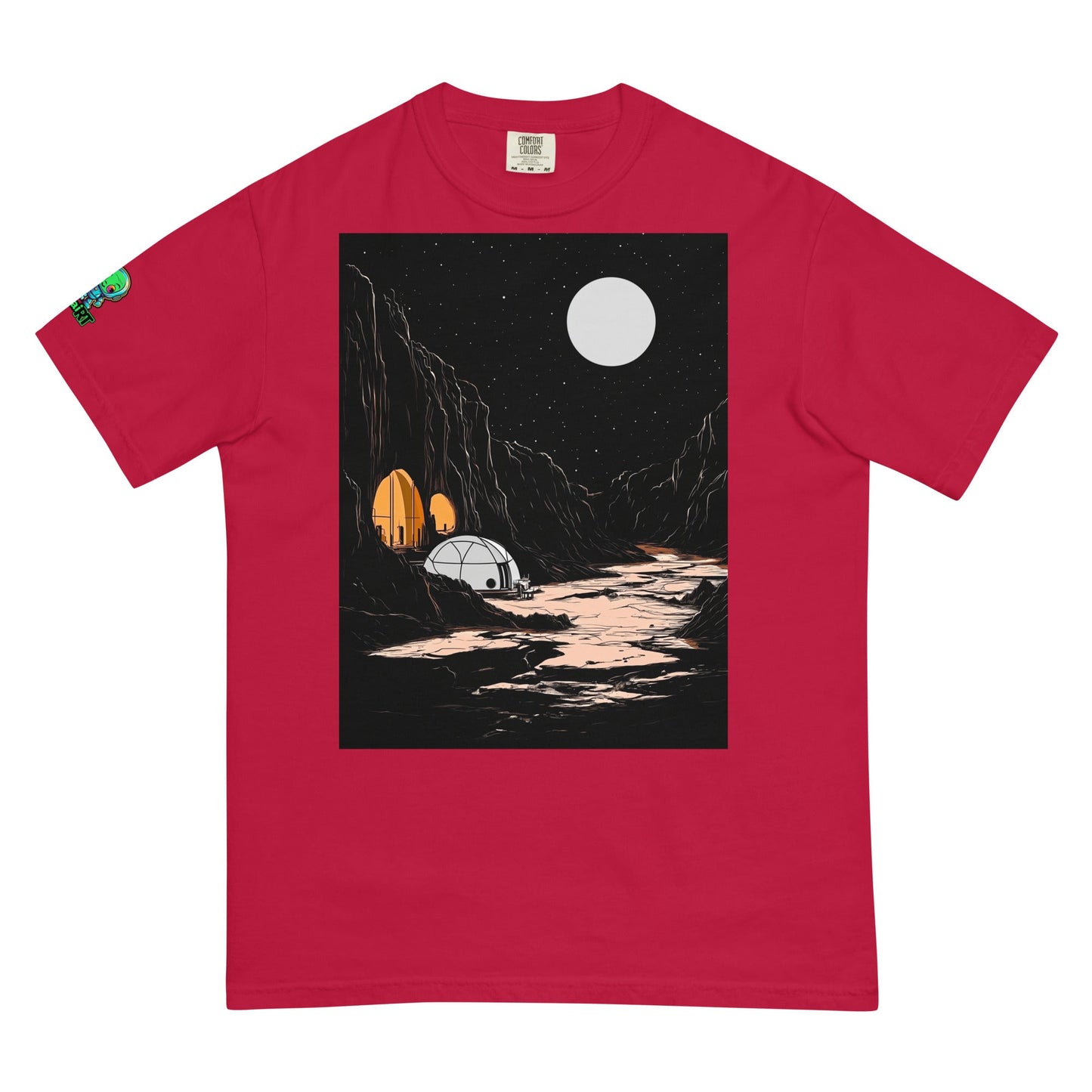 Lunar Outpost - Unisex garment - dyed heavyweight t-shirt - BBairt