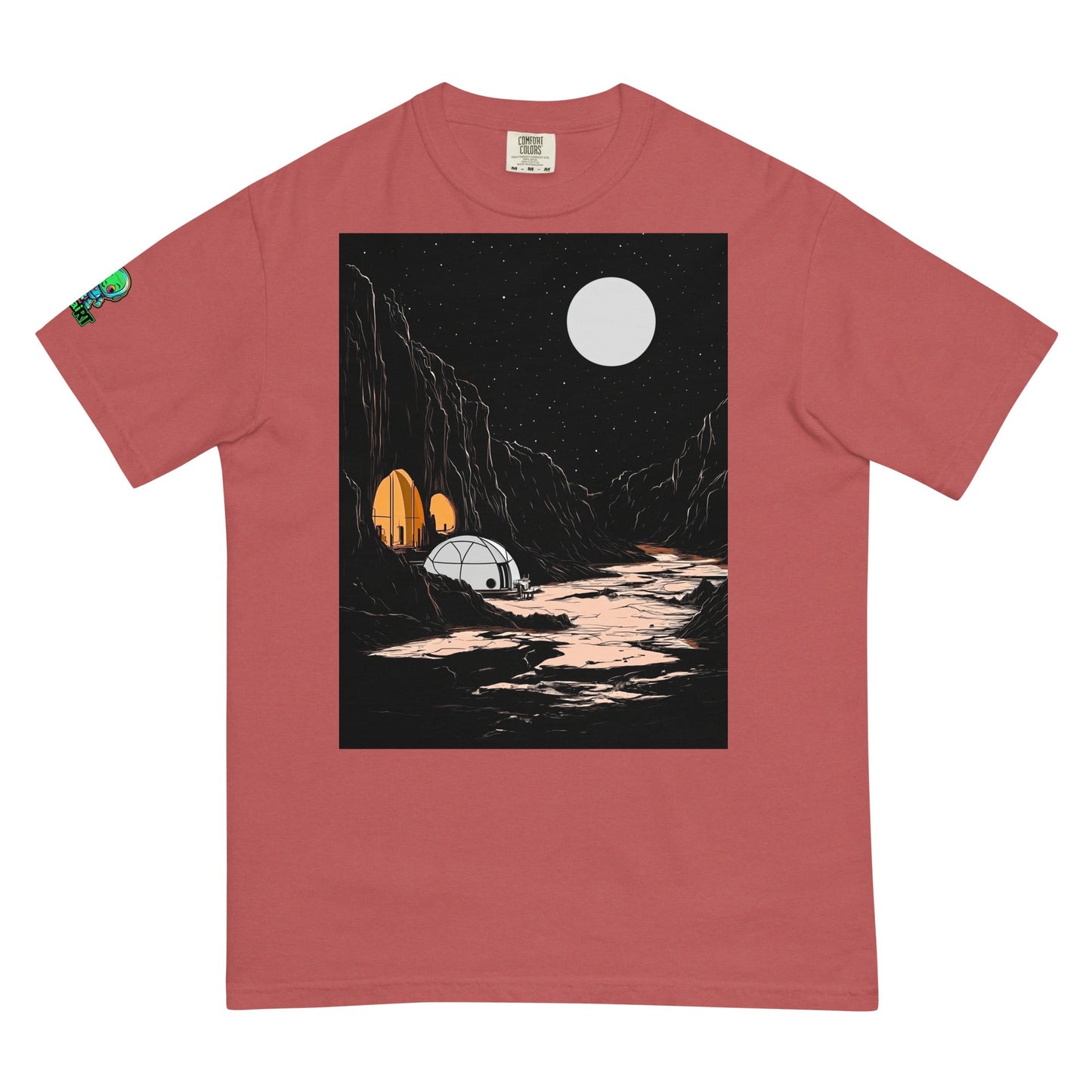 Lunar Outpost - Unisex garment - dyed heavyweight t-shirt - BBairt