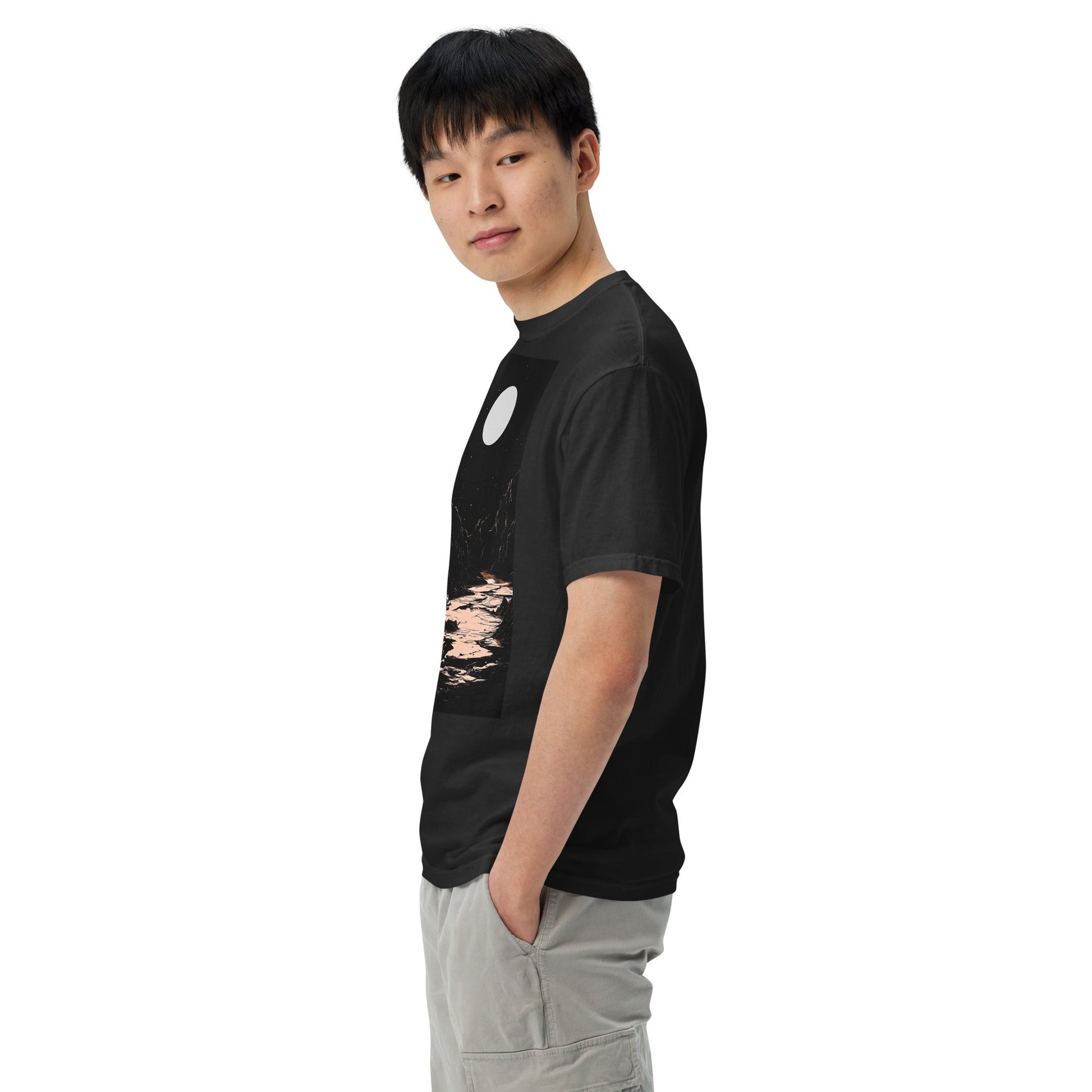 Lunar Outpost - Unisex garment - dyed heavyweight t-shirt - BBairt