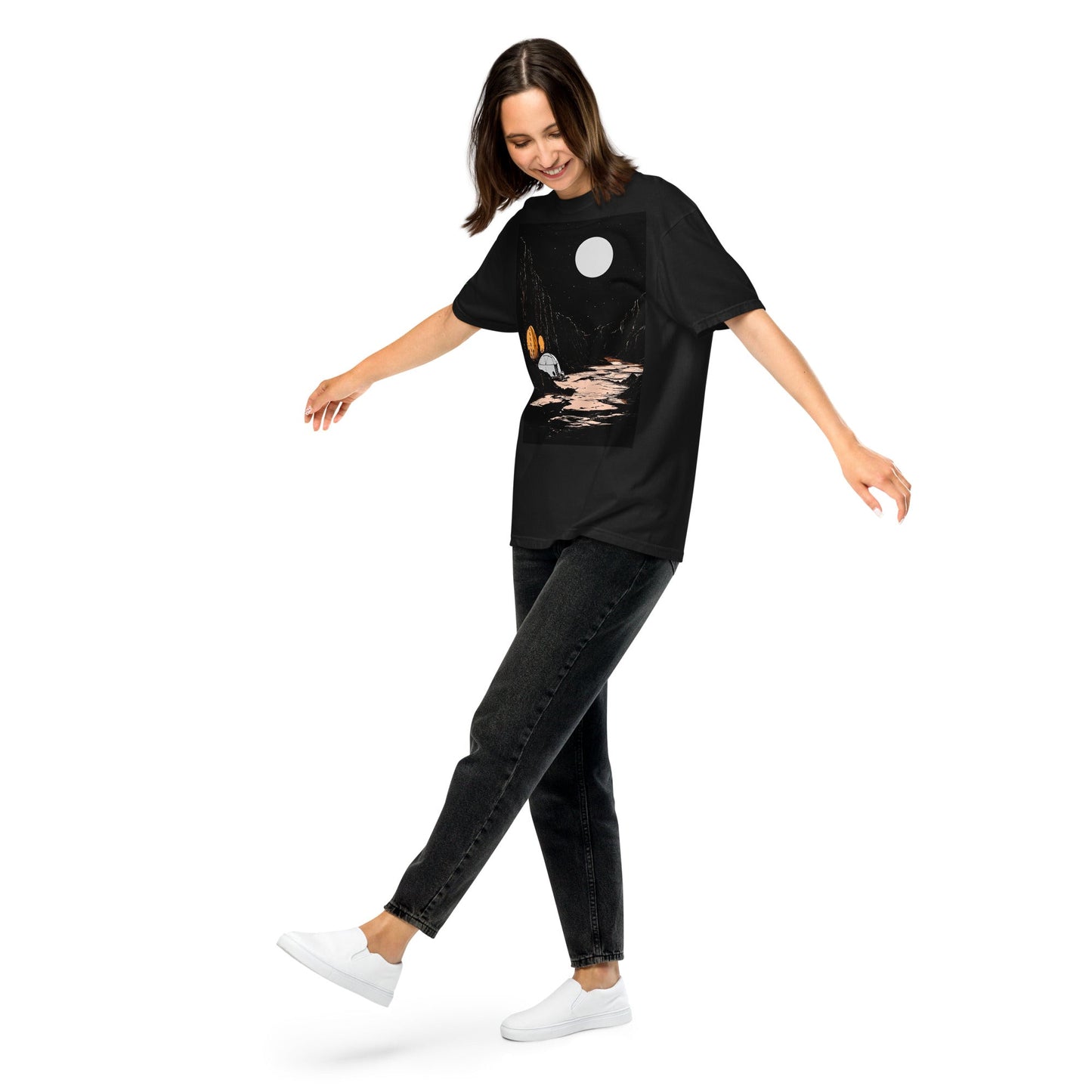 Lunar Outpost - Unisex garment - dyed heavyweight t-shirt - BBairt