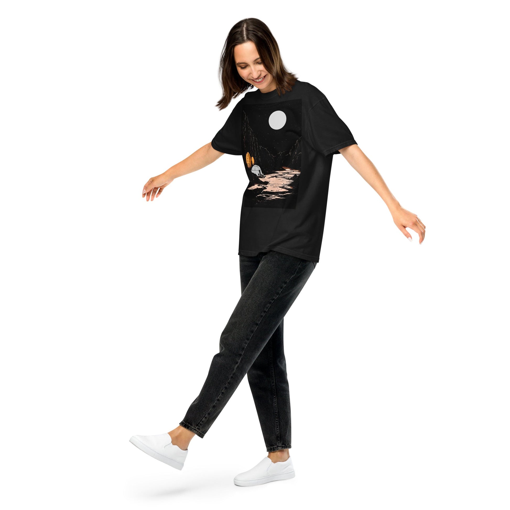Lunar Outpost - Unisex garment - dyed heavyweight t-shirt - BBairt