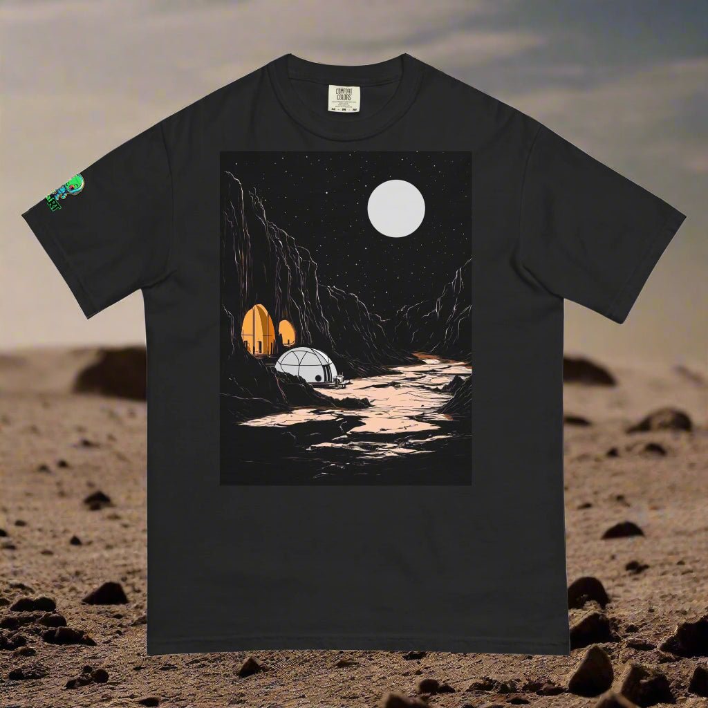 Lunar Outpost - Unisex garment - dyed heavyweight t-shirt - BBairt