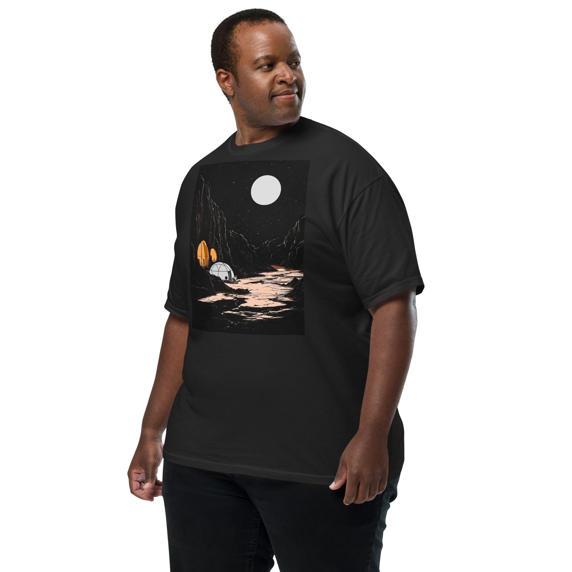 Lunar Outpost - Unisex garment - dyed heavyweight t-shirt - BBairt