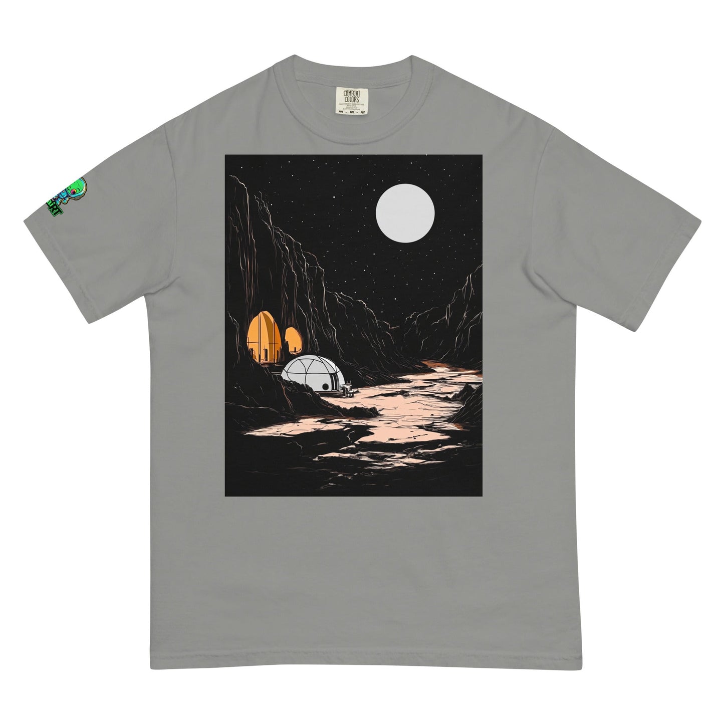 Lunar Outpost - Unisex garment - dyed heavyweight t-shirt - BBairt