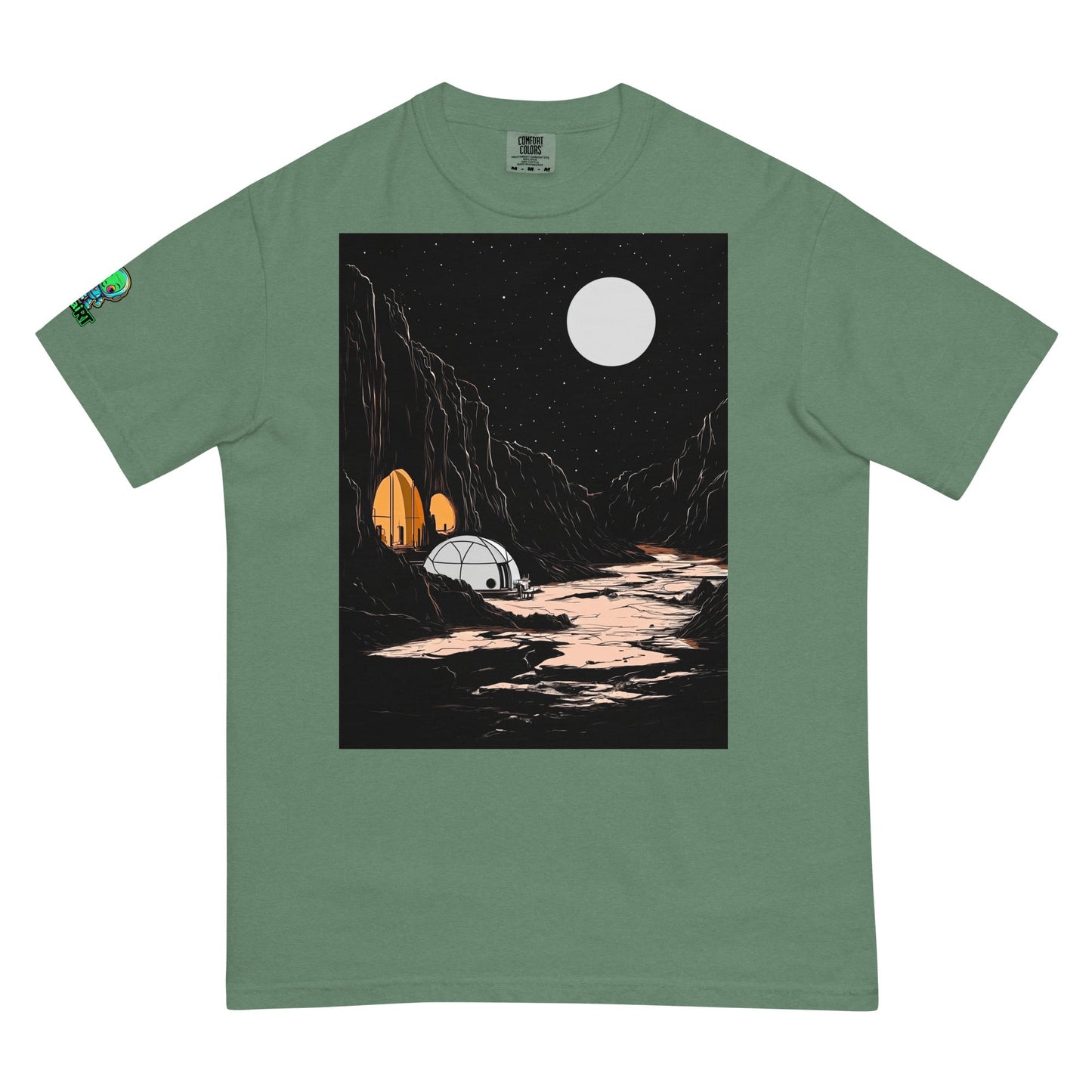 Lunar Outpost - Unisex garment - dyed heavyweight t-shirt - BBairt