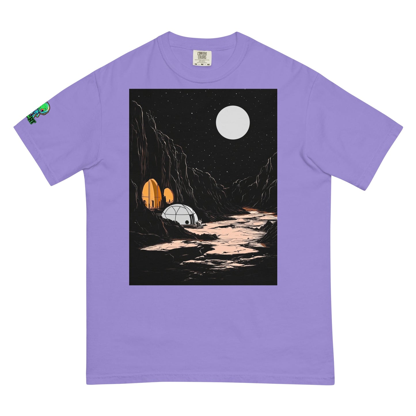 Lunar Outpost - Unisex garment - dyed heavyweight t-shirt - BBairt
