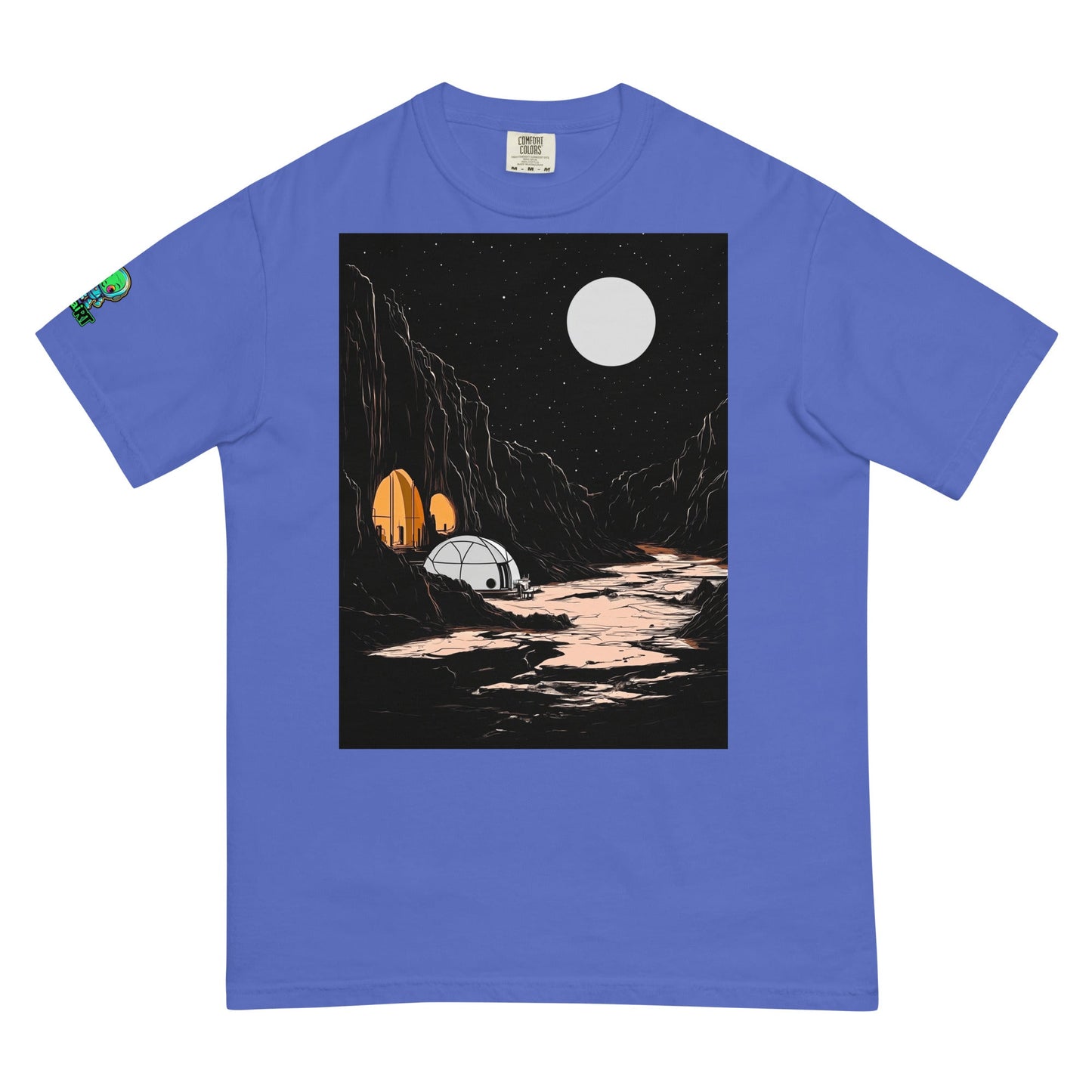 Lunar Outpost - Unisex garment - dyed heavyweight t-shirt - BBairt