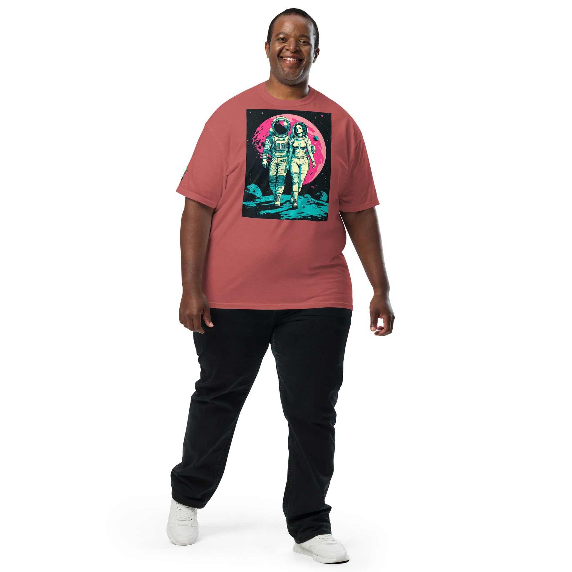 Lunar Stroll - Unisex garment - dyed heavyweight t-shirt - BBairt