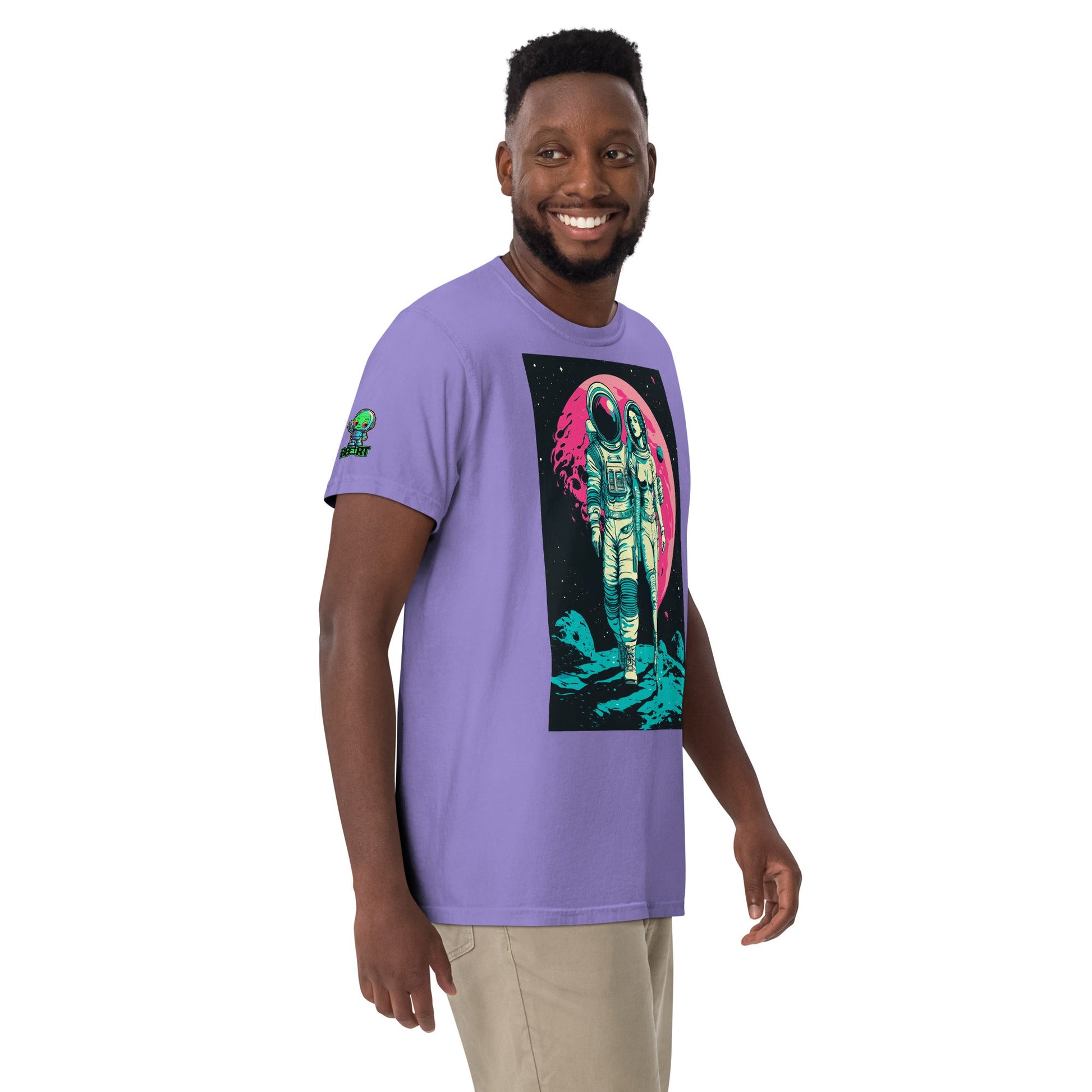 Lunar Stroll - Unisex garment - dyed heavyweight t-shirt - BBairt