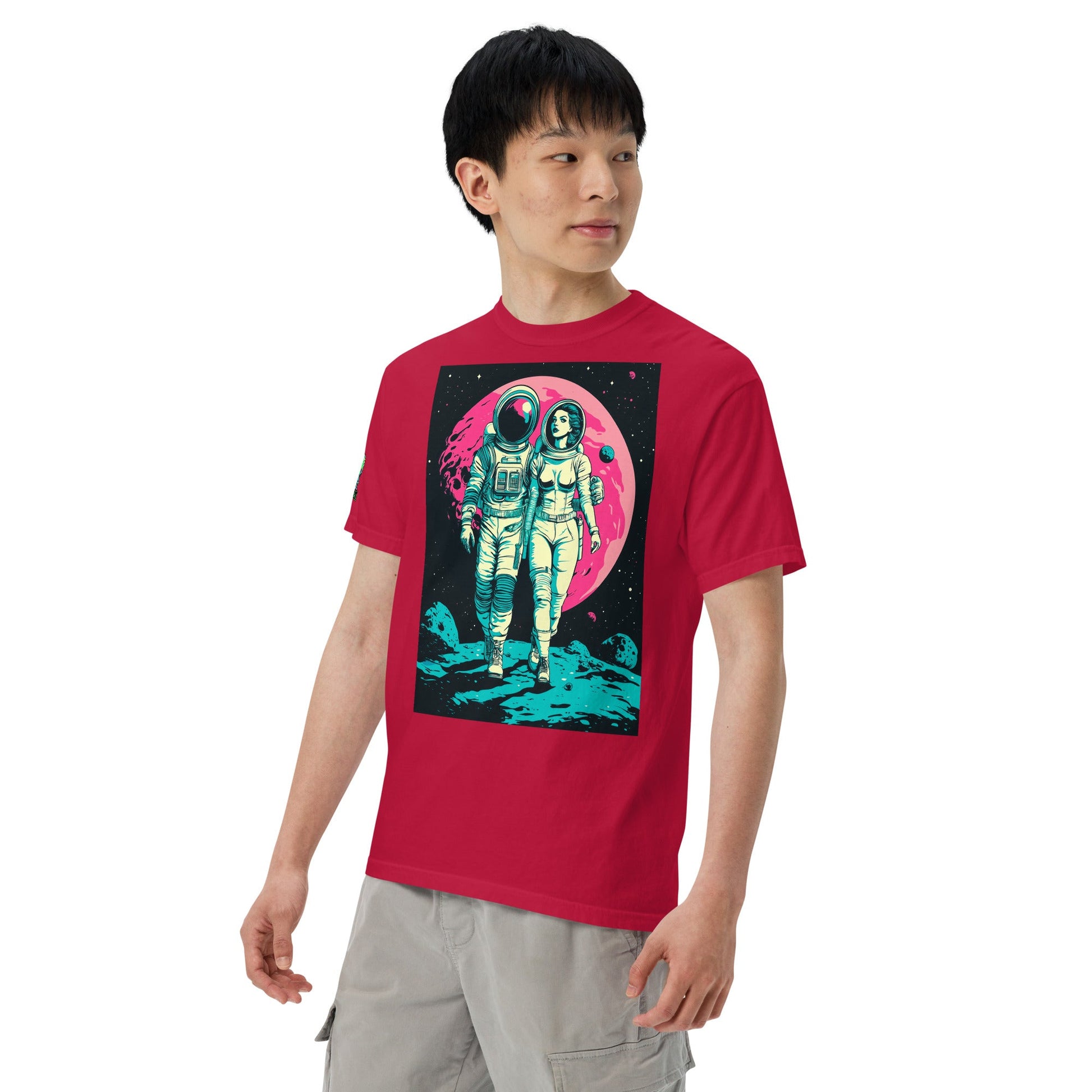 Lunar Stroll - Unisex garment - dyed heavyweight t-shirt - BBairt