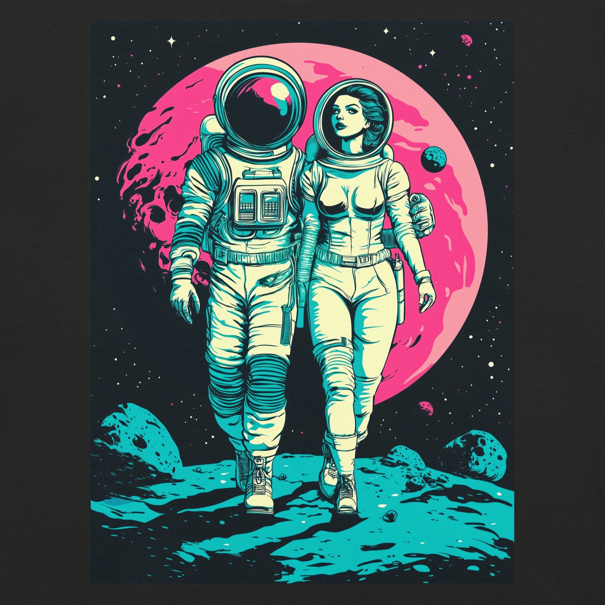Lunar Stroll - Unisex garment - dyed heavyweight t-shirt - BBairt
