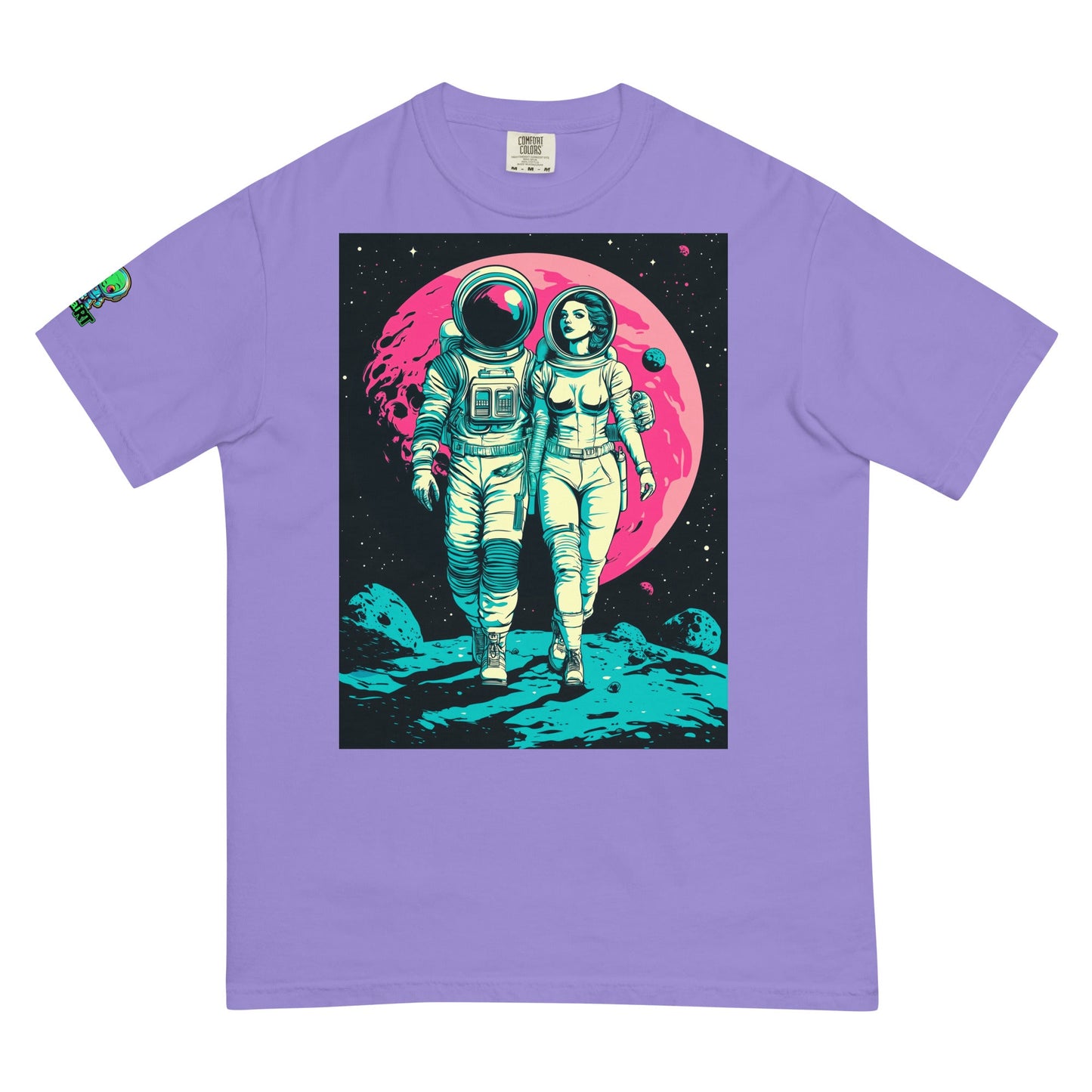 Lunar Stroll - Unisex garment - dyed heavyweight t-shirt - BBairt
