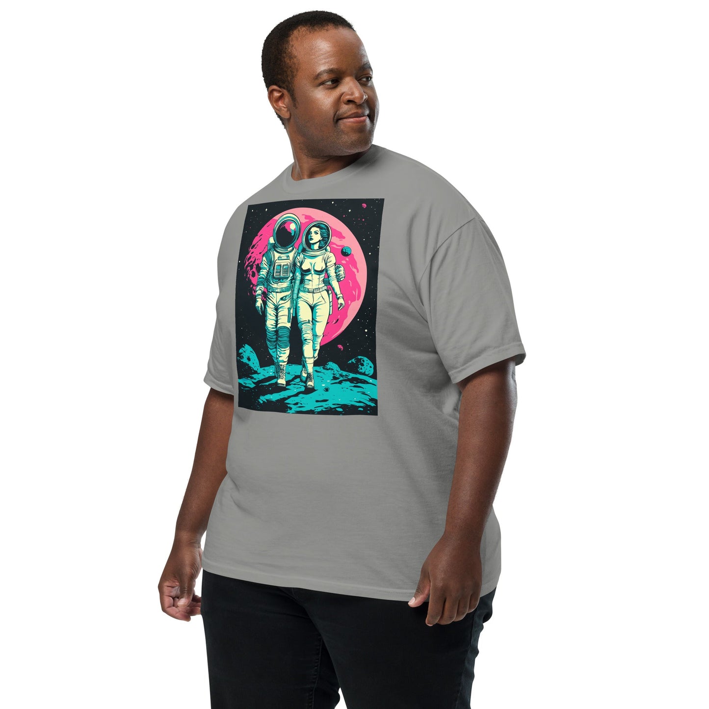 Lunar Stroll - Unisex garment - dyed heavyweight t-shirt - BBairt