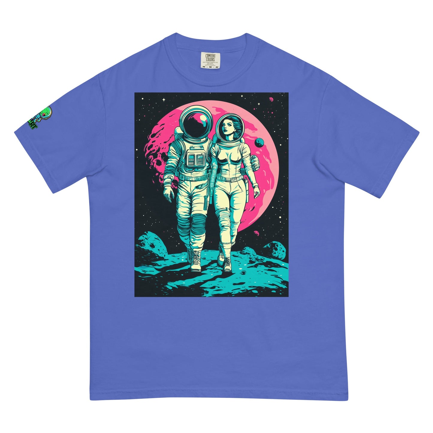 Lunar Stroll - Unisex garment - dyed heavyweight t-shirt - BBairt