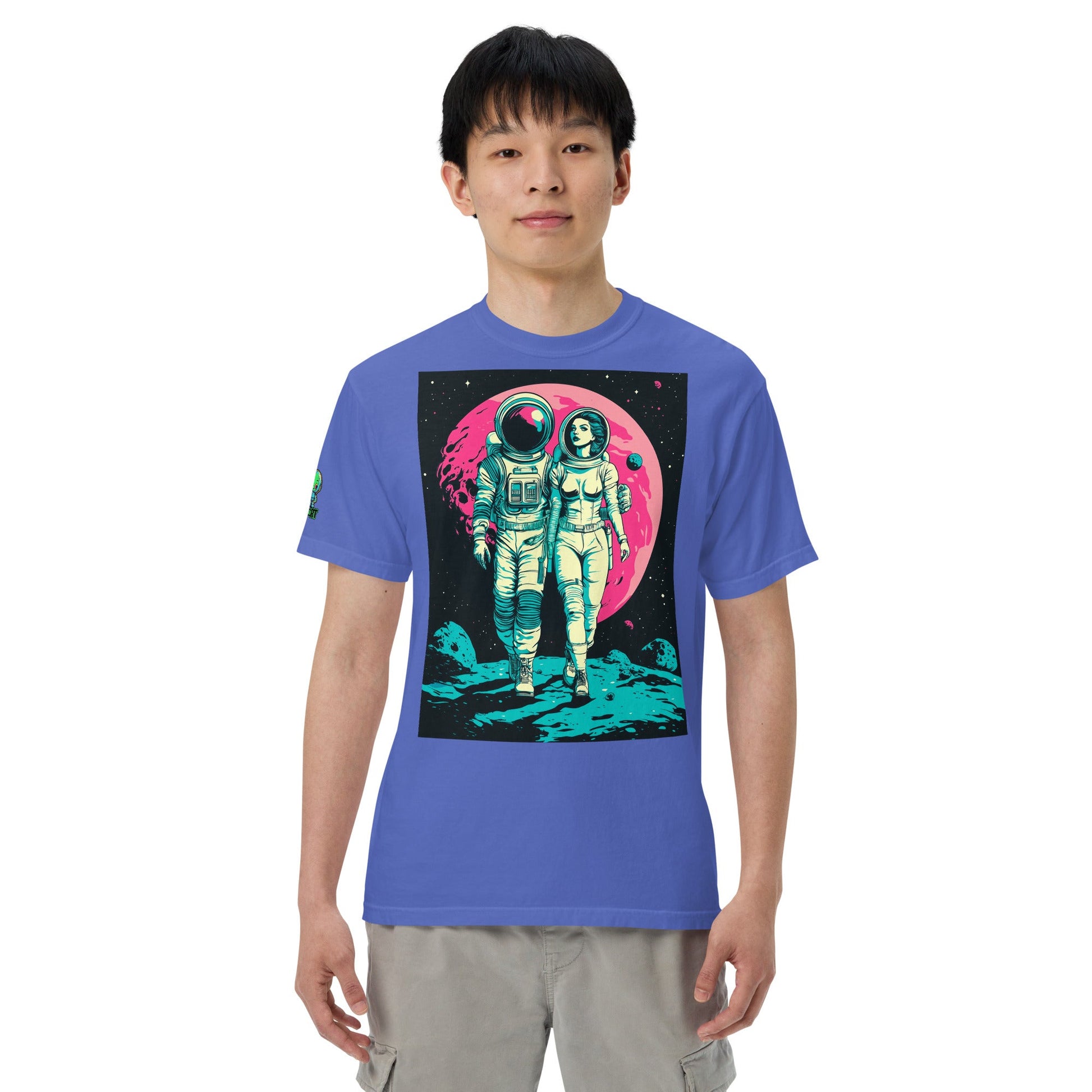 Lunar Stroll - Unisex garment - dyed heavyweight t-shirt - BBairt