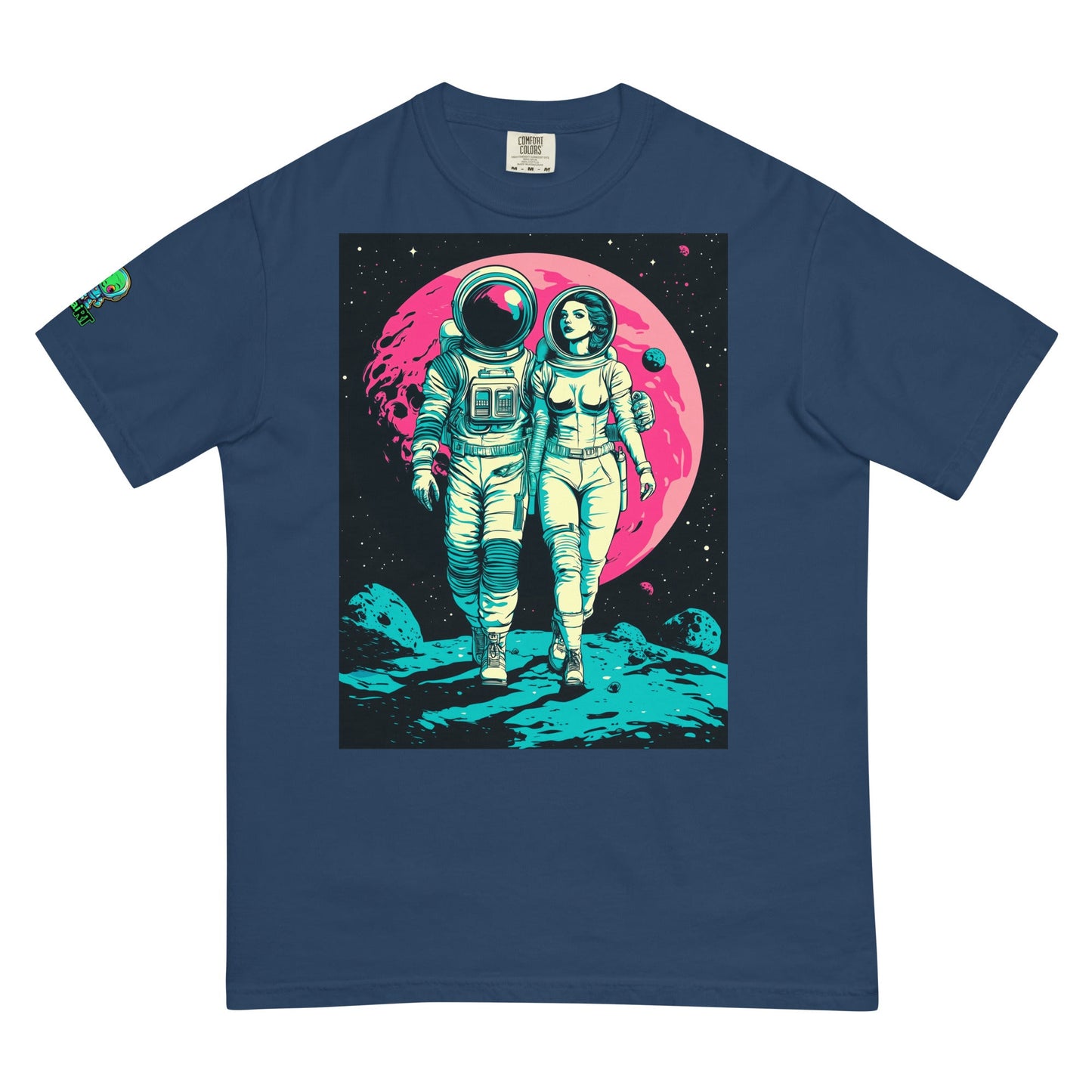 Lunar Stroll - Unisex garment - dyed heavyweight t-shirt - BBairt