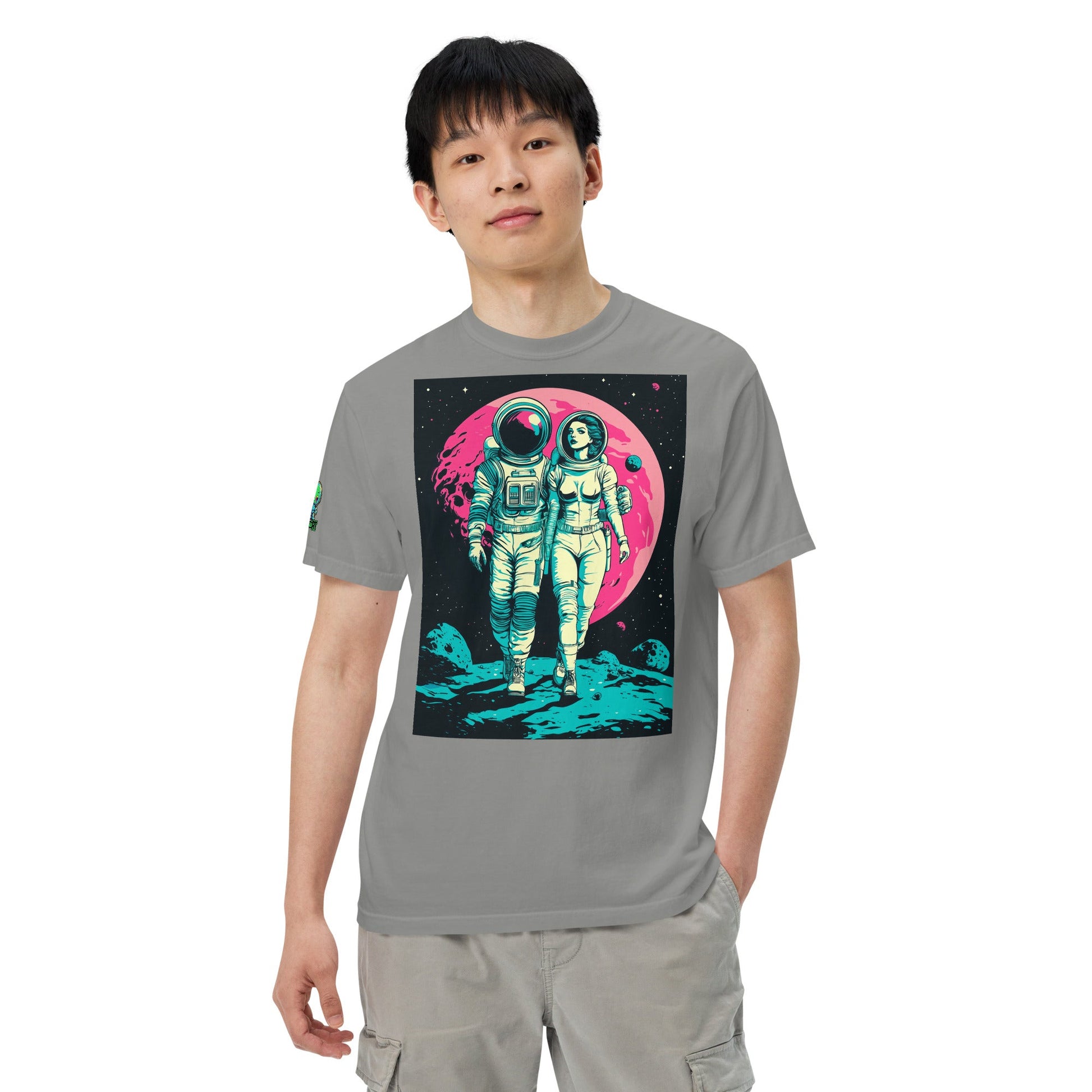 Lunar Stroll - Unisex garment - dyed heavyweight t-shirt - BBairt
