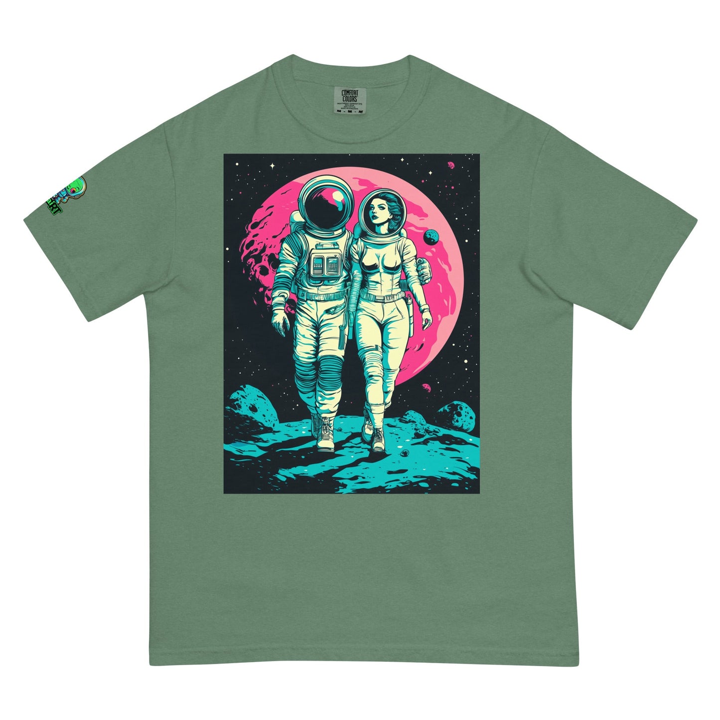 Lunar Stroll - Unisex garment - dyed heavyweight t-shirt - BBairt