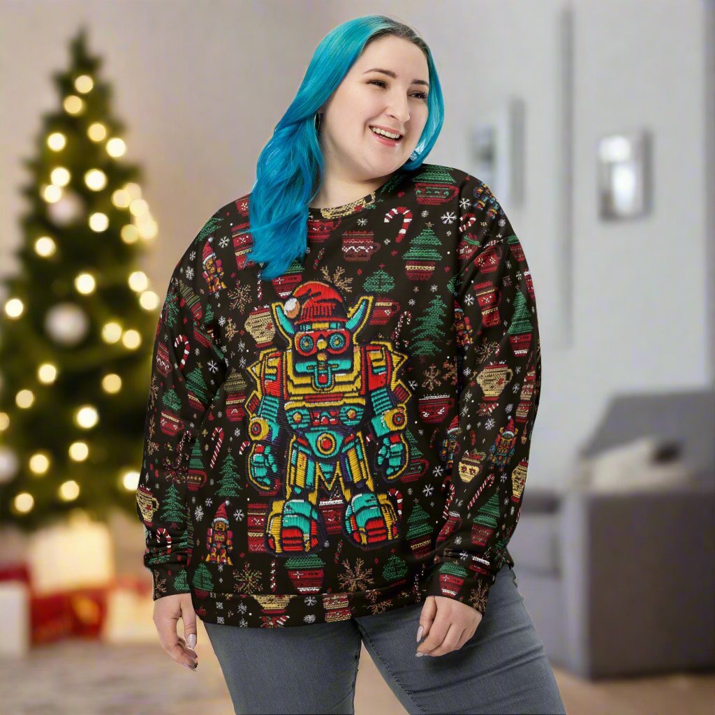 Mech Bushido Guardian Christmas Sweater - BBairt