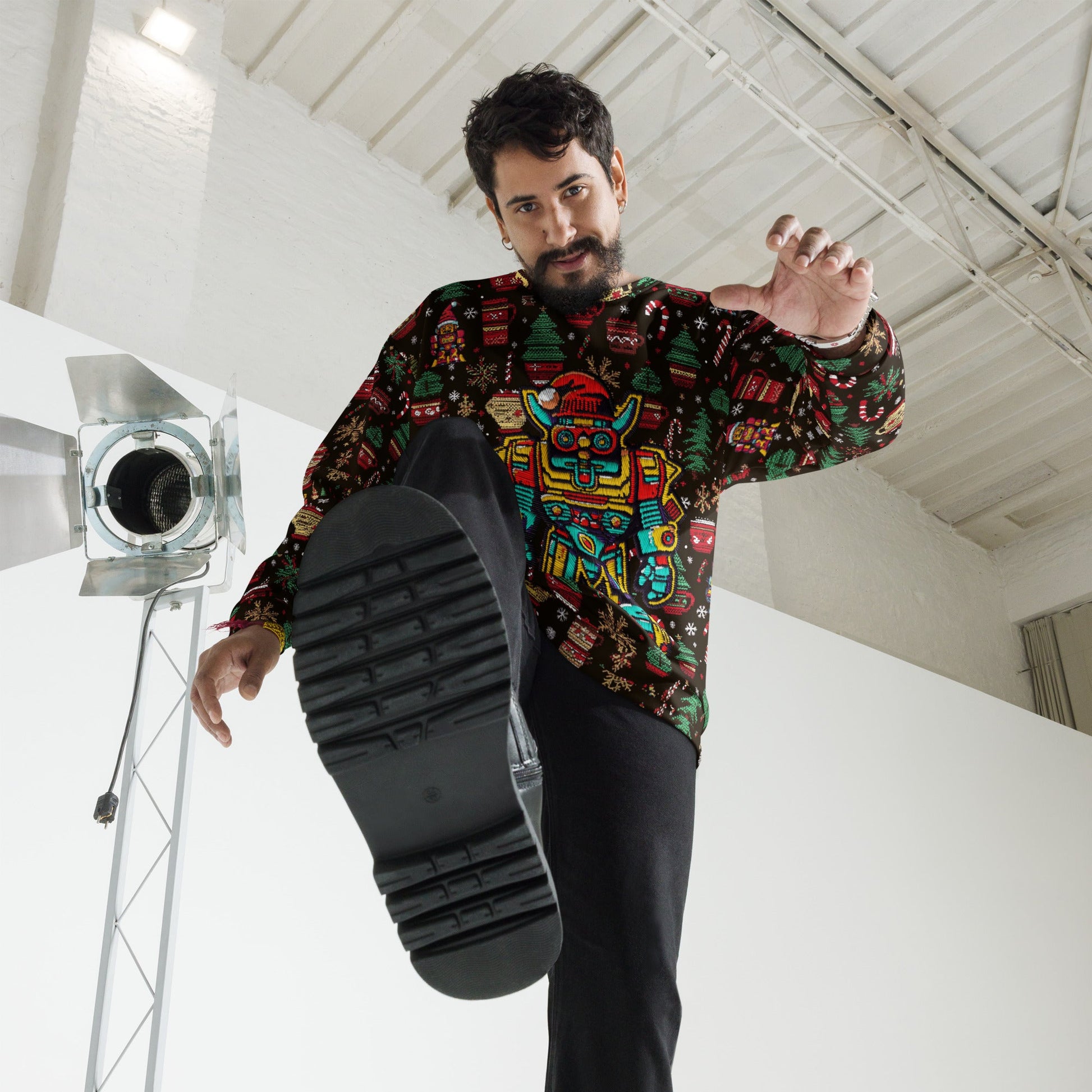 Mech Bushido Guardian Christmas Sweater - BBairt